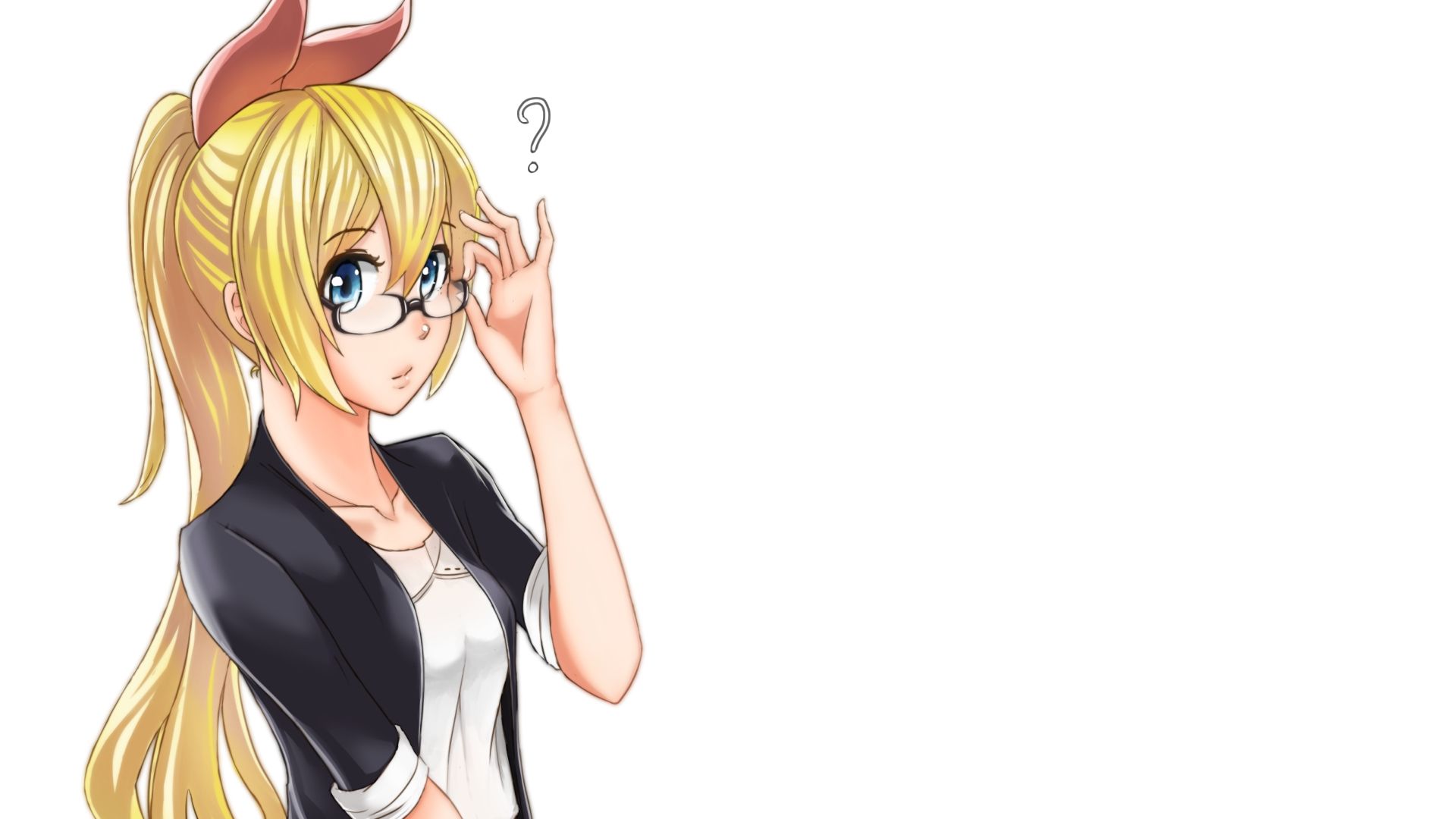 Wallpaper Chitoge Kirisaki, Nisekoipedia, blonde anime girl, anime