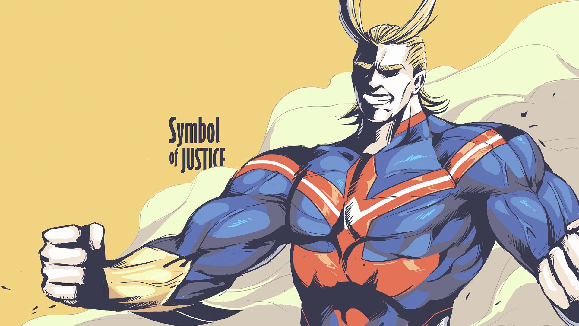 Wallpaper All might, anime boy, justice, My Hero Academia