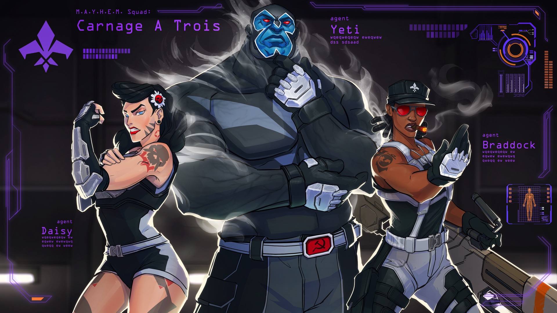 Wallpaper Agents of mayhem, video game, carnage a trois