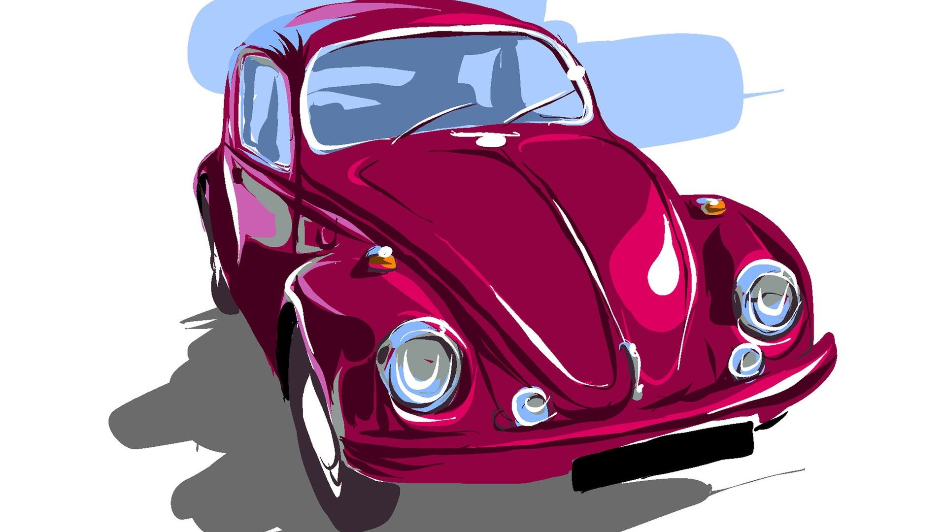 Wallpaper Volkswagen Beetle, car, art