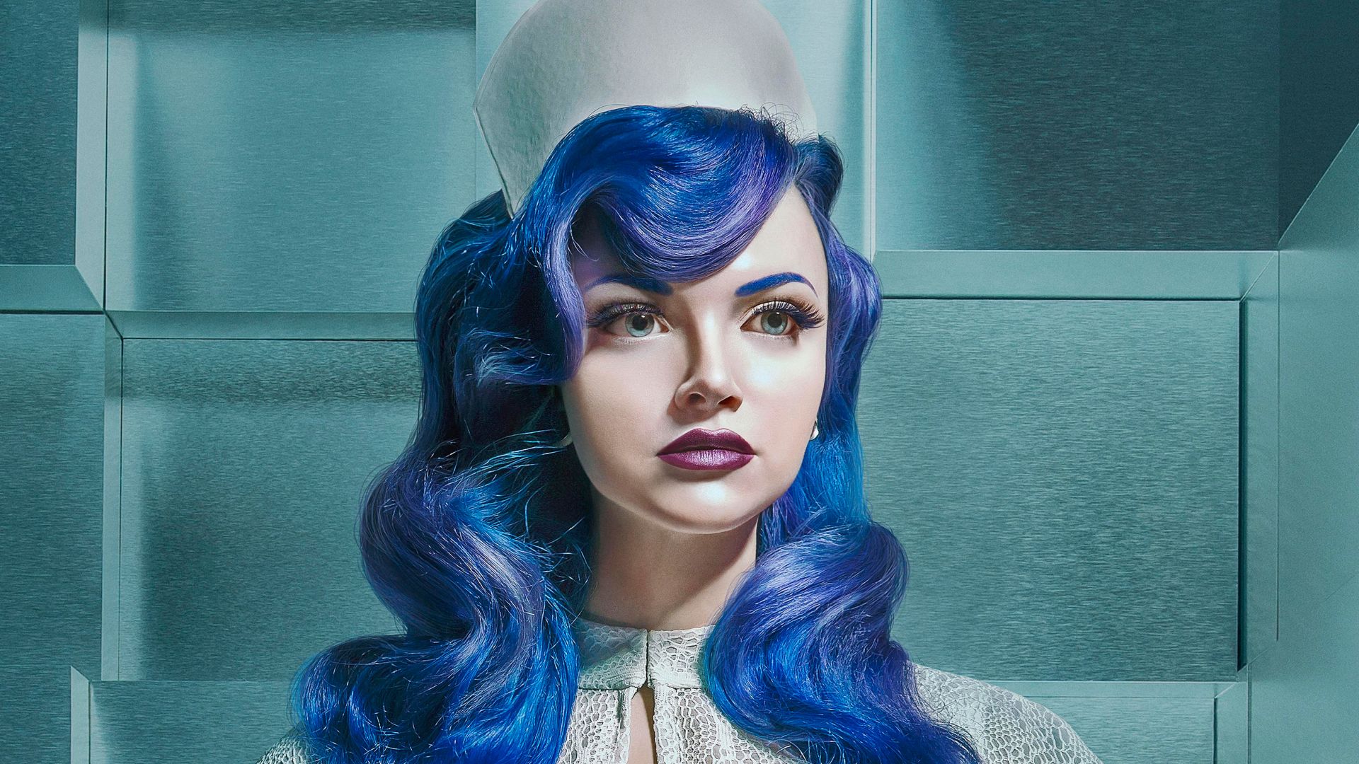 Wallpaper Jigsaw, blue hair, clebrity, 4k, 2017 movie
