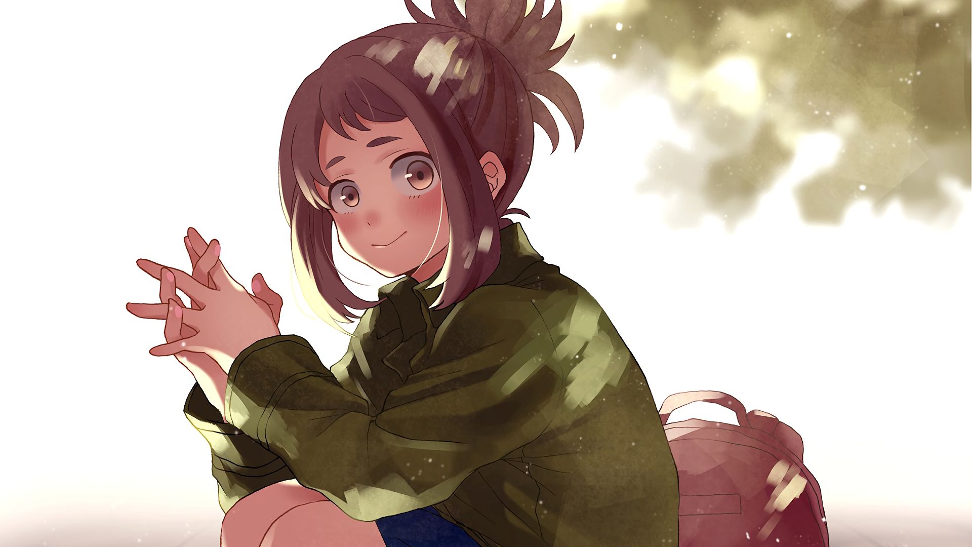 Wallpaper Cute, anime girl, Ochako Uraraka, Boku no Hero Academia