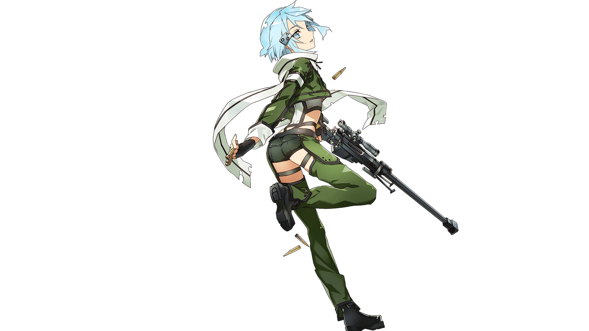 Wallpaper Sword art online, anime girl with gun