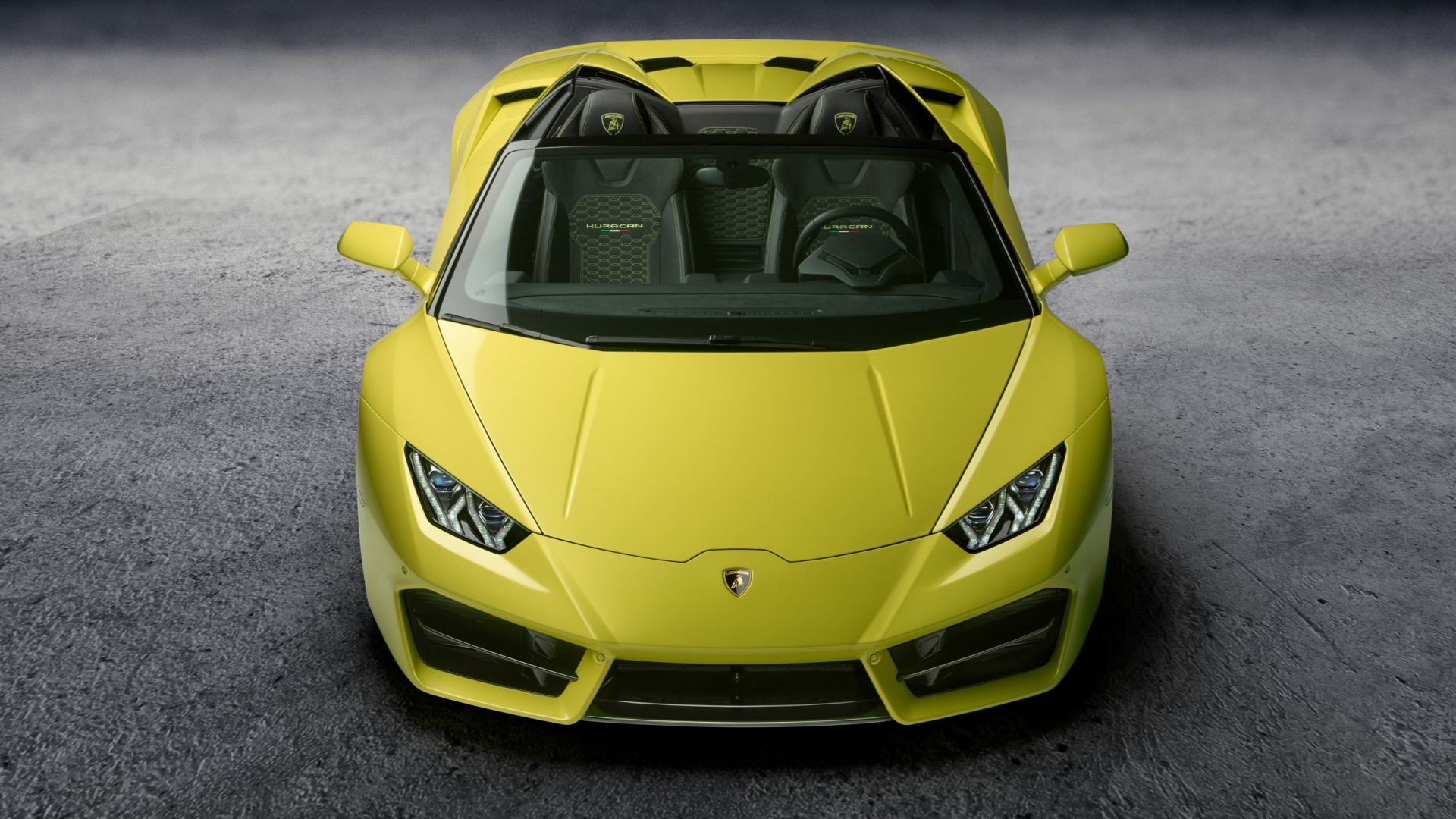 Wallpaper Lamborghini Huracan Rwd Spyder yellow car