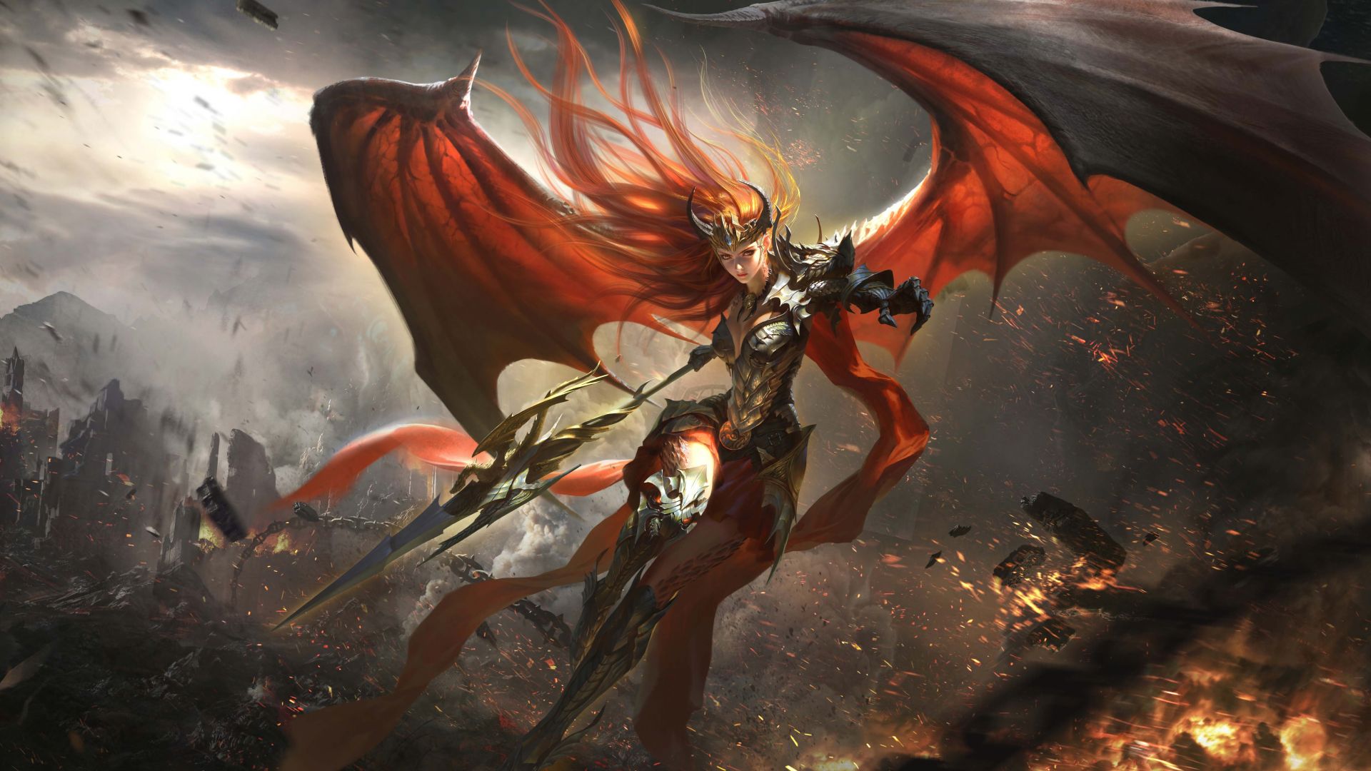 Wallpaper Theresa, League of angels, girl, fighter