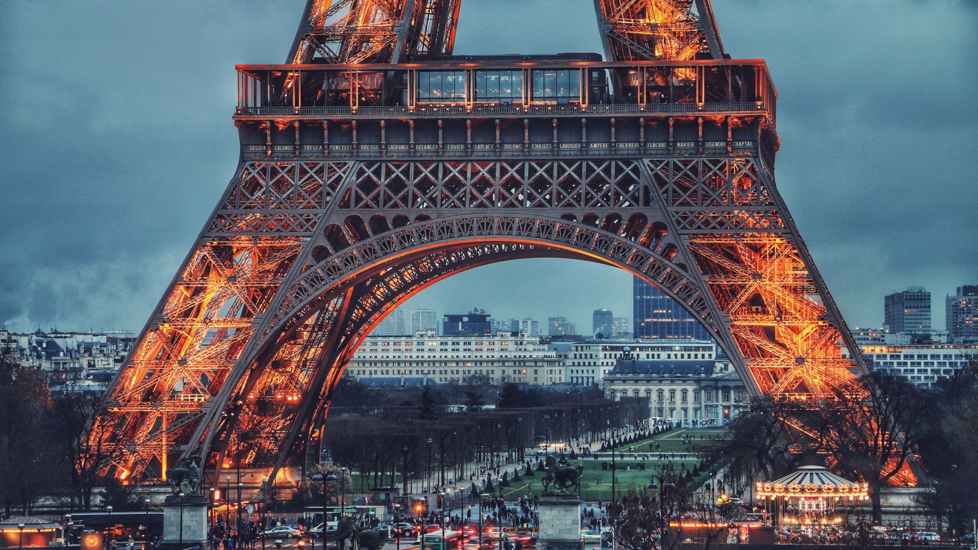 Wallpaper Eiffel Tower, Paris, France, light