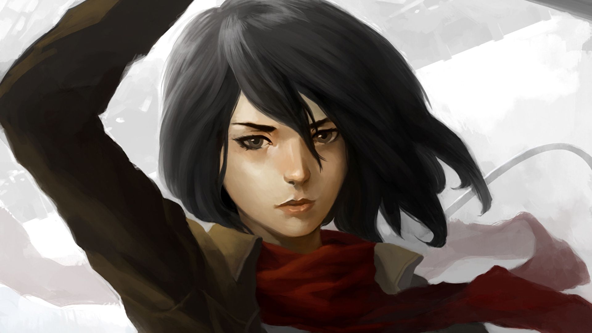Desktop Wallpaper Mikasa Ackerman, Attack On Titan, Anime, Anime Girl,  Face, Hd Image, Picture, Background, C0vtd9