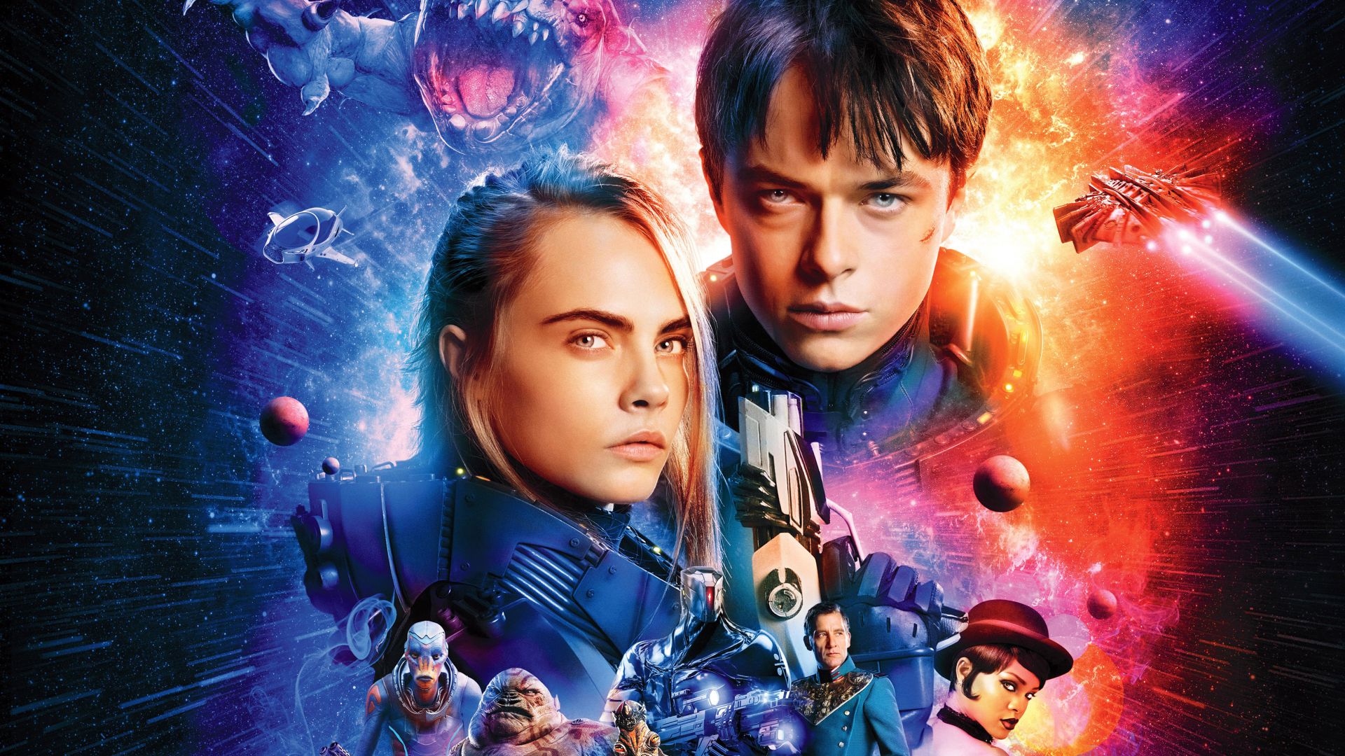Wallpaper Valerian and Laureline, Valerian and the city of a thousand planets, 2017, poster, 4k