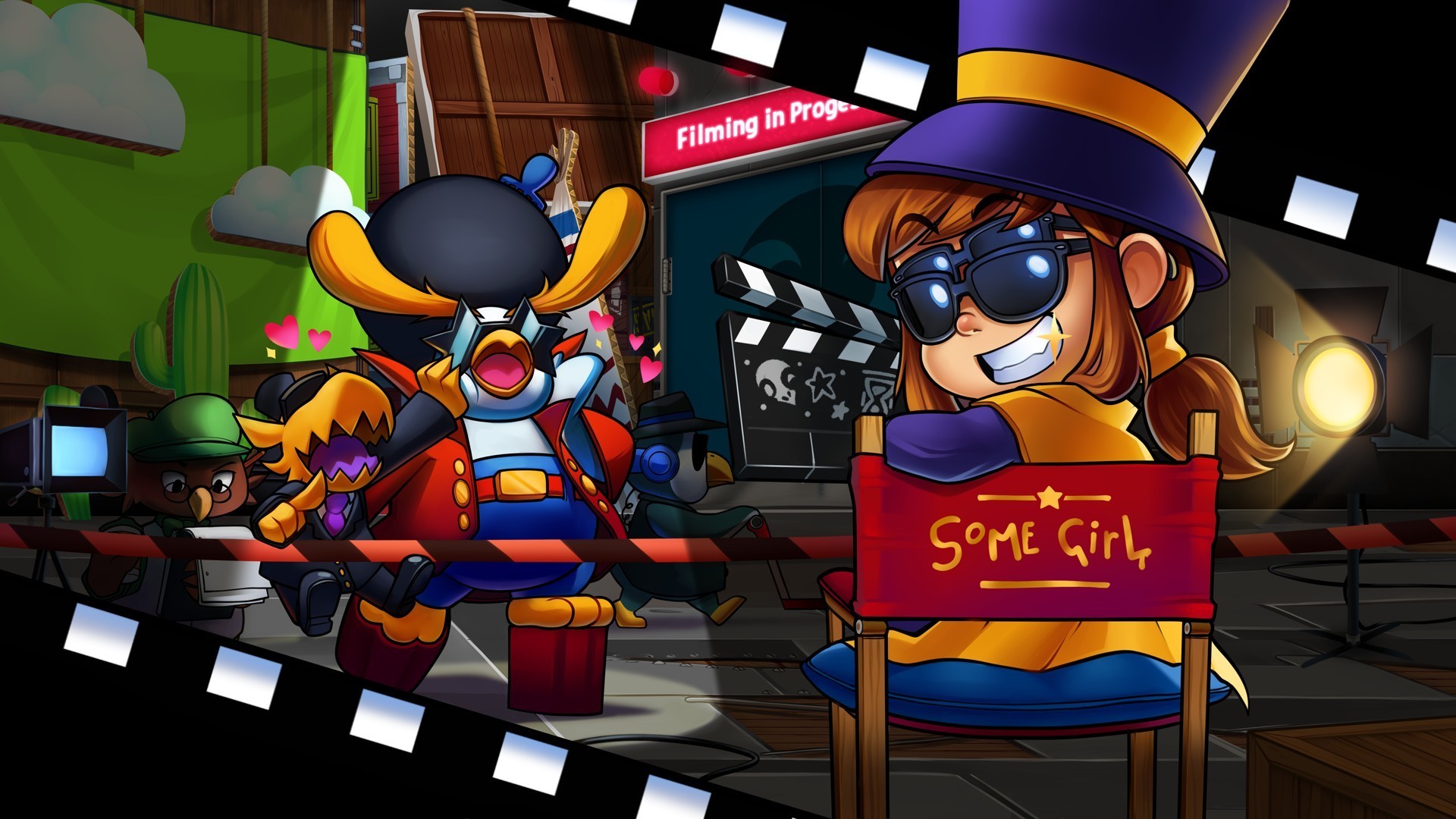 Wallpaper Filming, girl kid, a hat in time