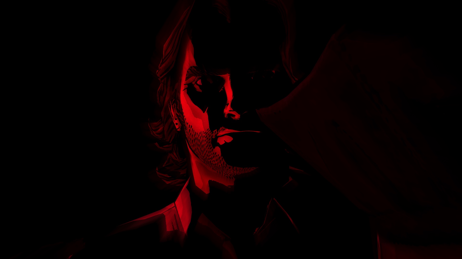 Wallpaper The Wolf Among Us, video game, man, face, dark