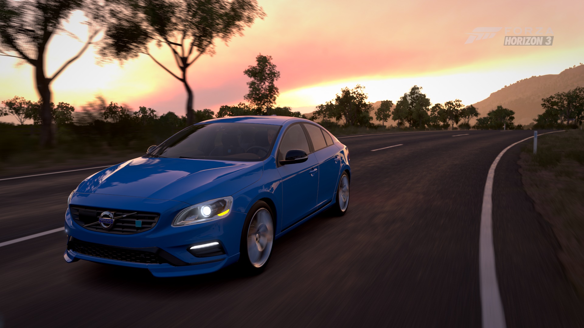 Wallpaper Volvo s60, Forza Horizon 3, video game, road