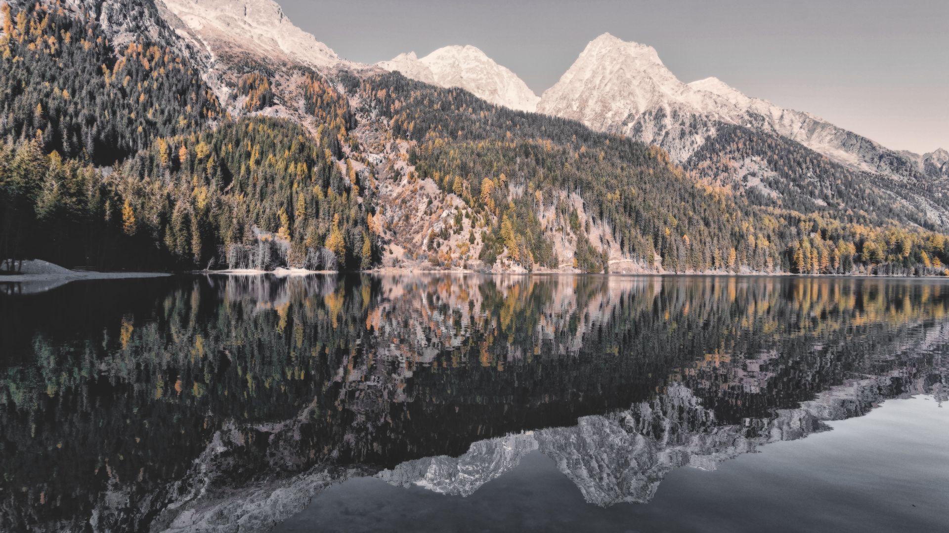 Wallpaper Nature, mountains, lake, 4k, reflections