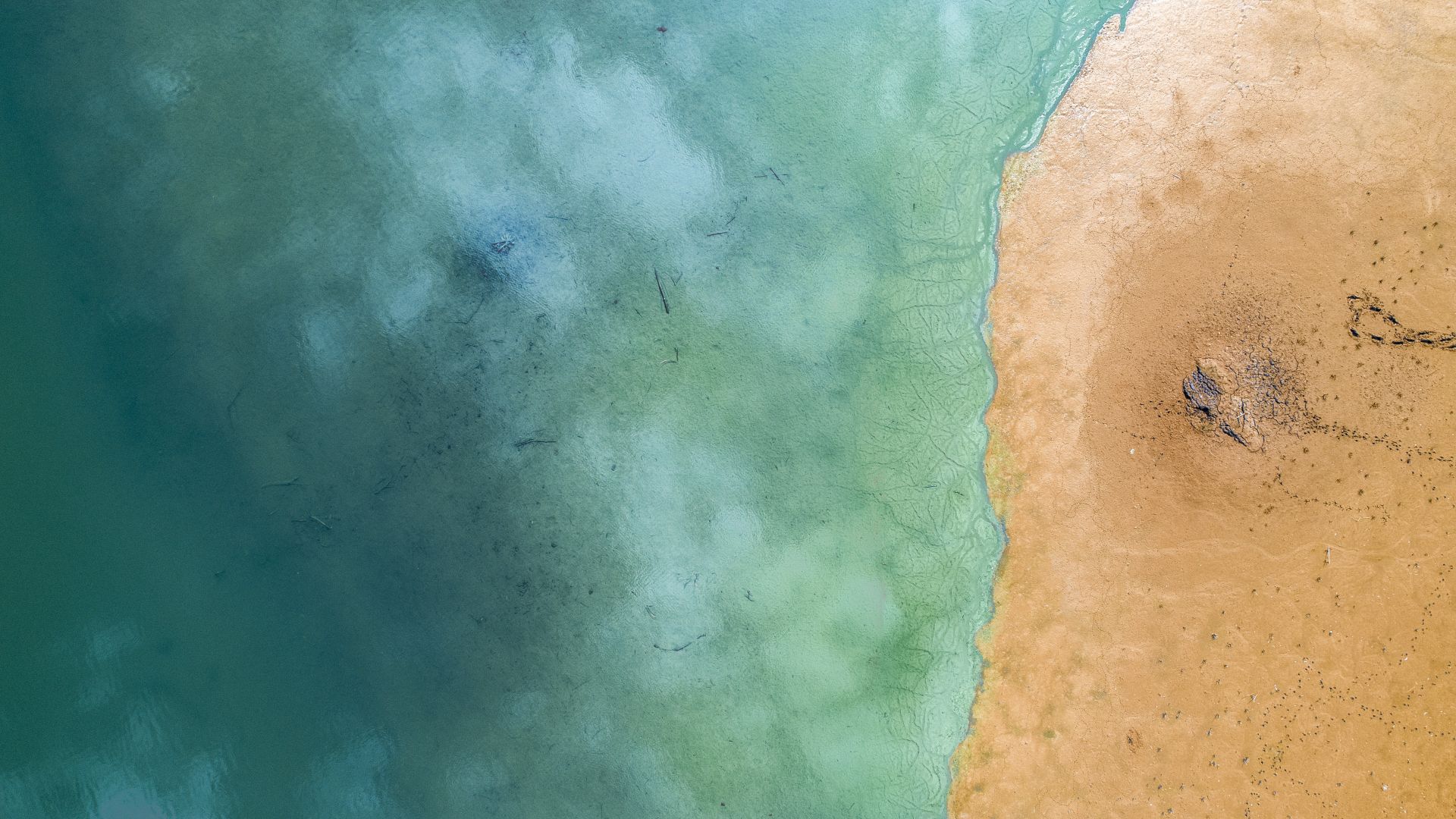 Wallpaper Sea, beach, aerial view