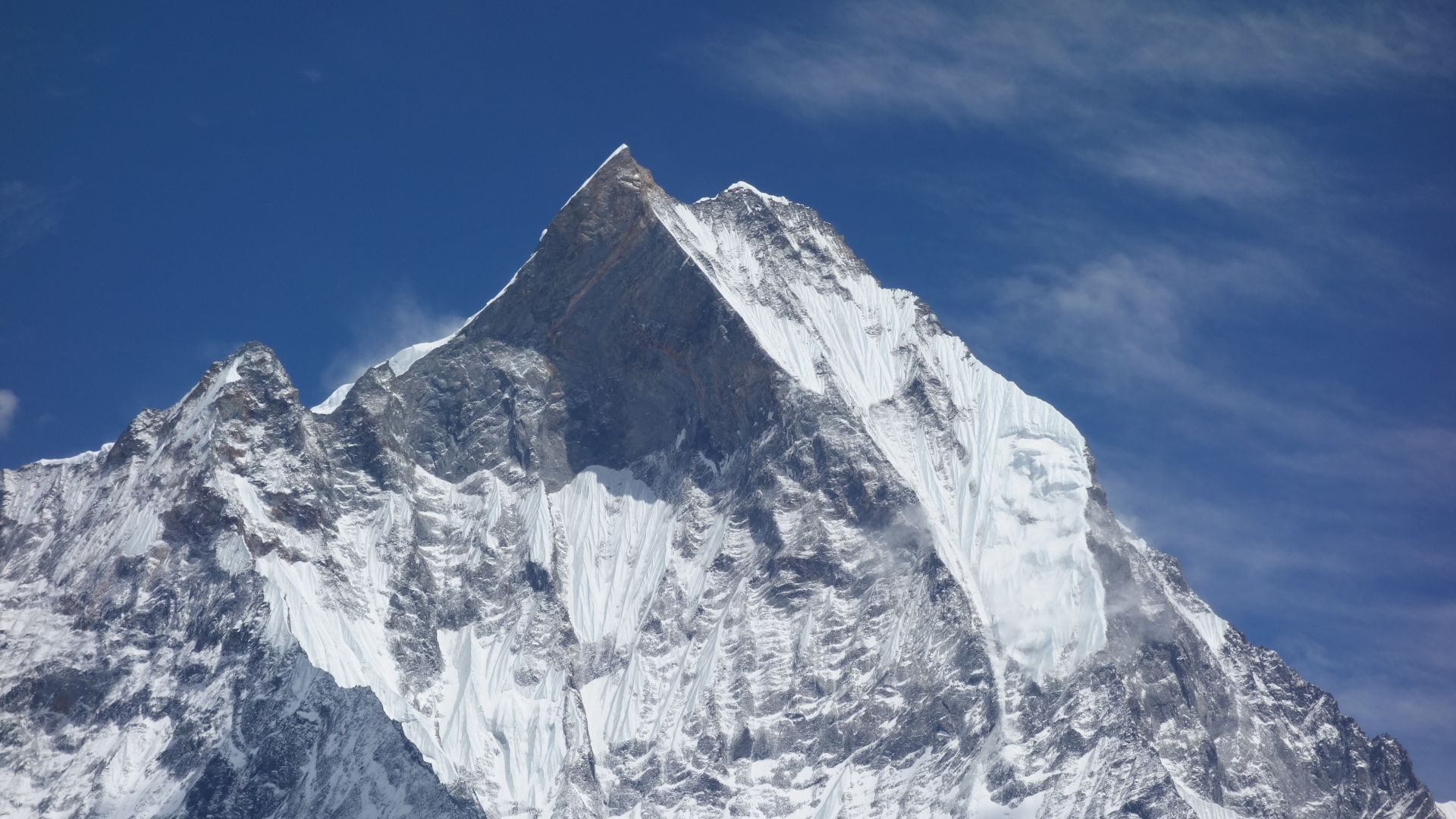 Wallpaper Fishtail peak, snow mountains, nepal, 5k