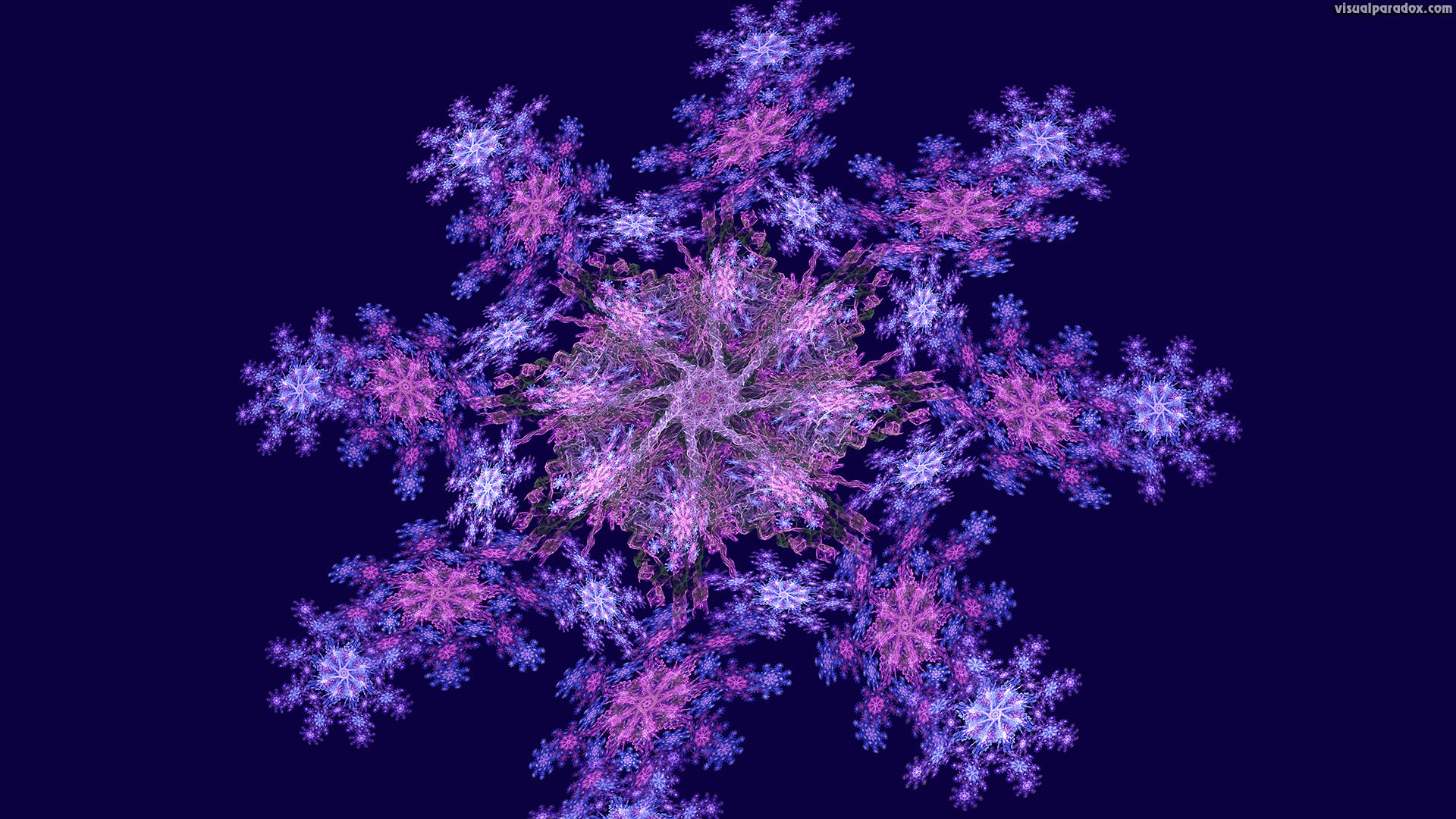 Wallpaper Snowflake, fractal, pattern