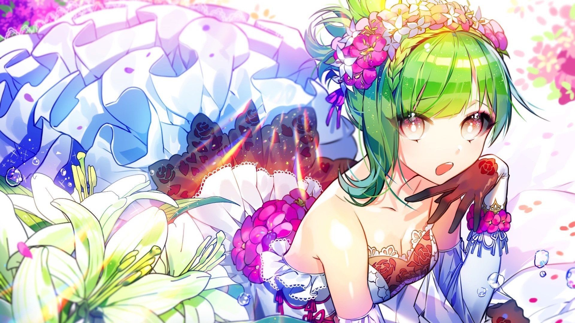 Wallpaper Anime girl, colorful, art