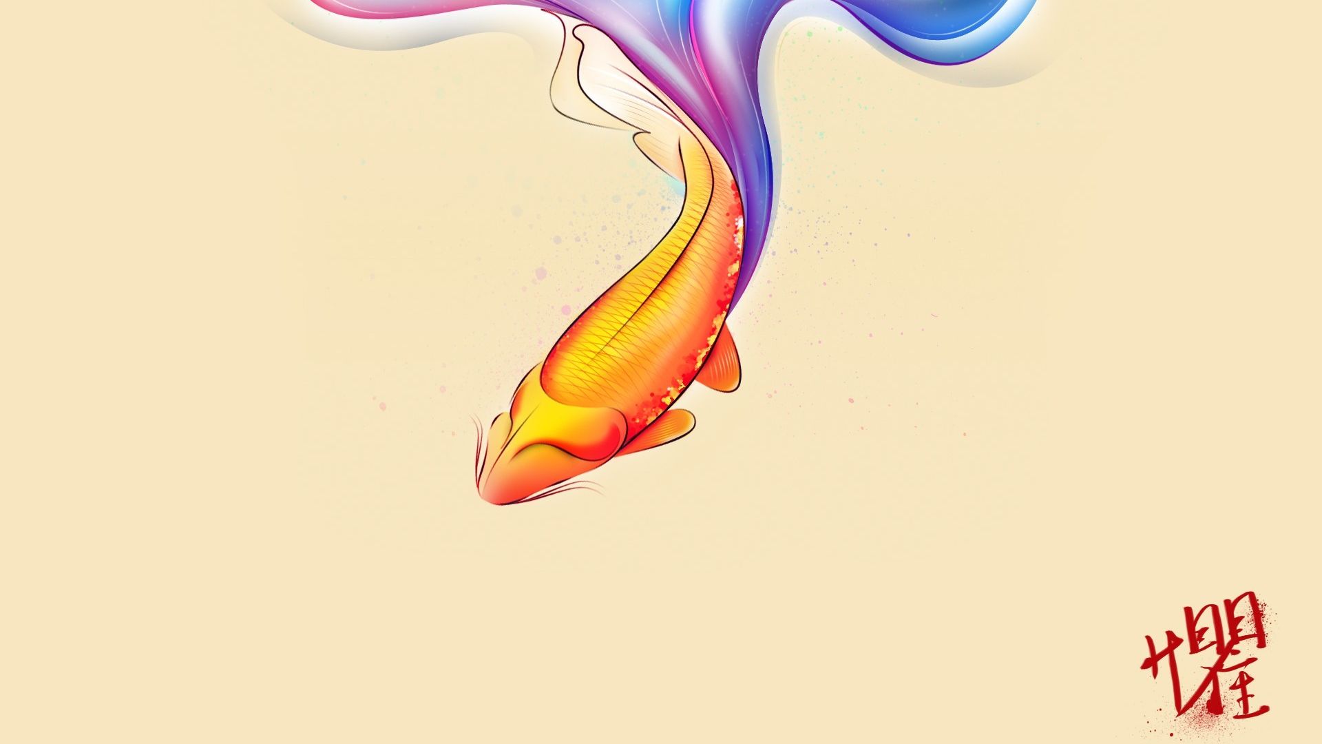 Wallpaper Fish, colorful, art