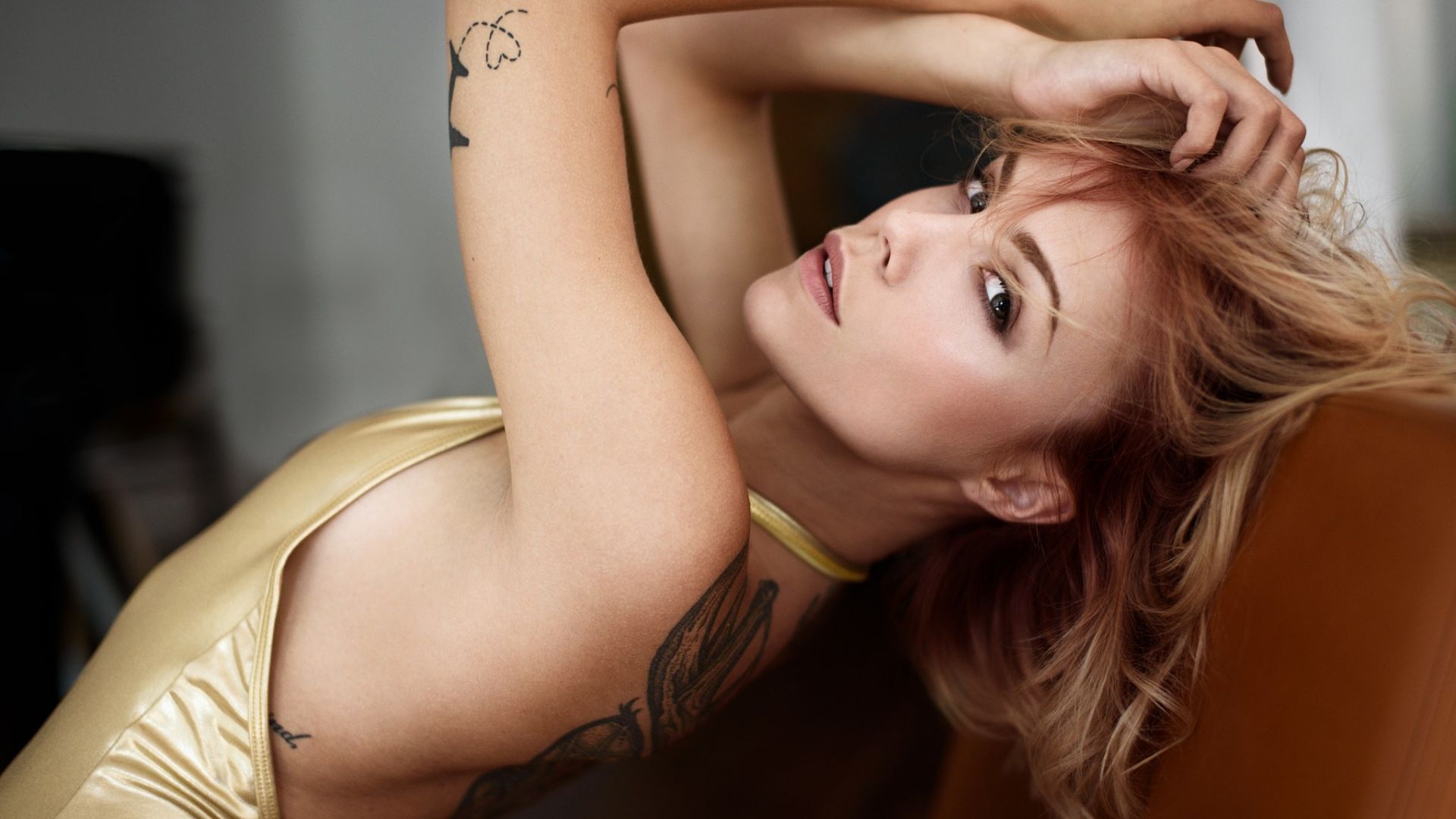 Wallpaper Tattoo, girl, model