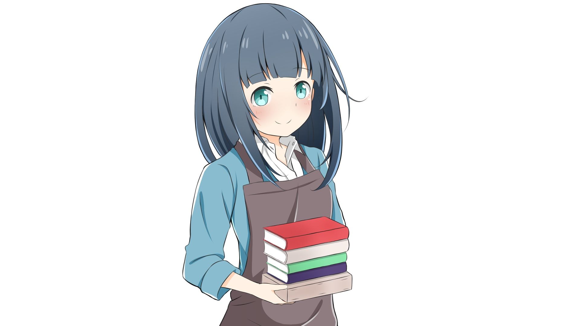 Wallpaper Takasago Tomoe, EroManga-Sensei, cute anime with books anime girl