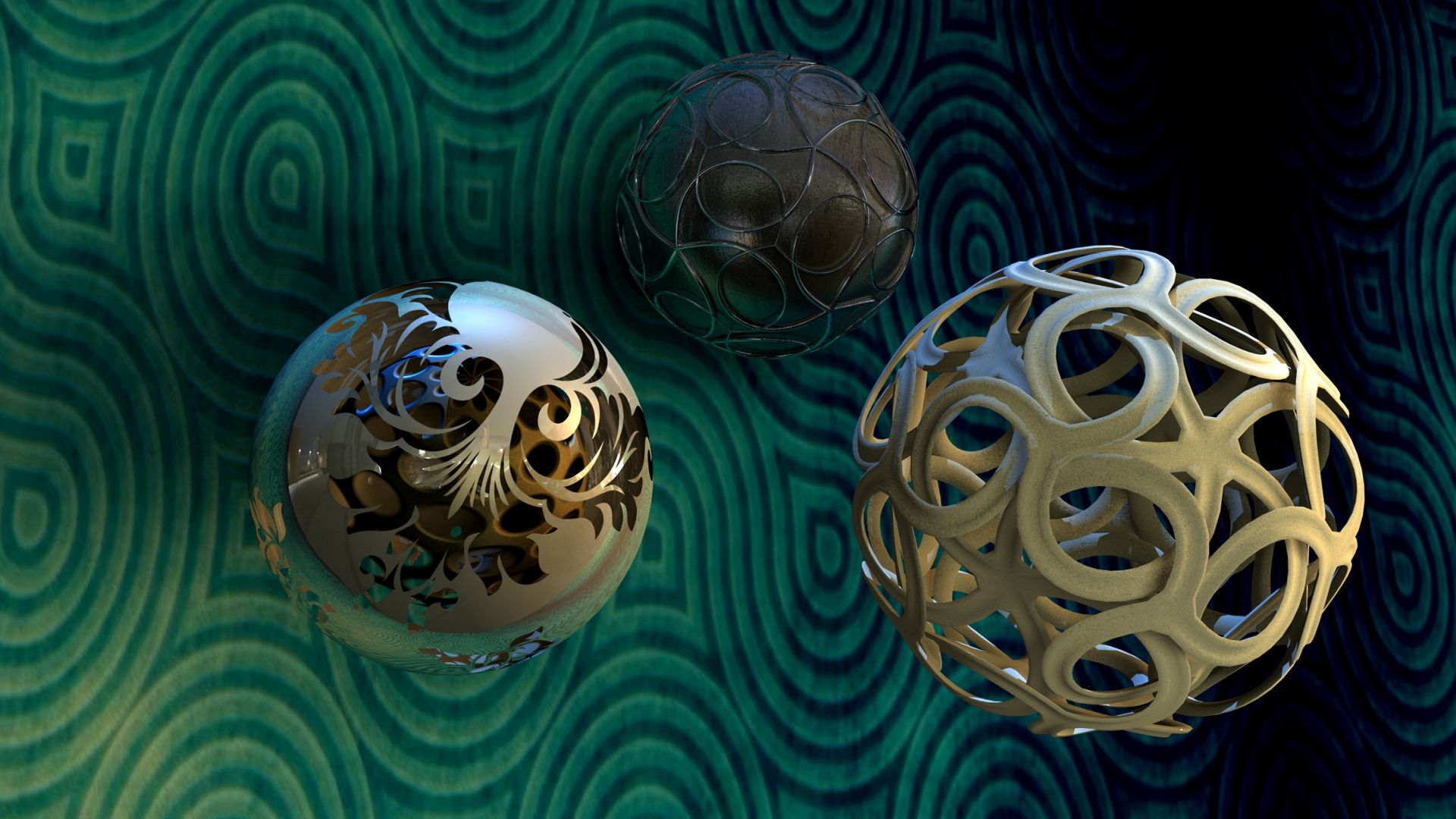 Wallpaper Balls shape flight weaving abstract