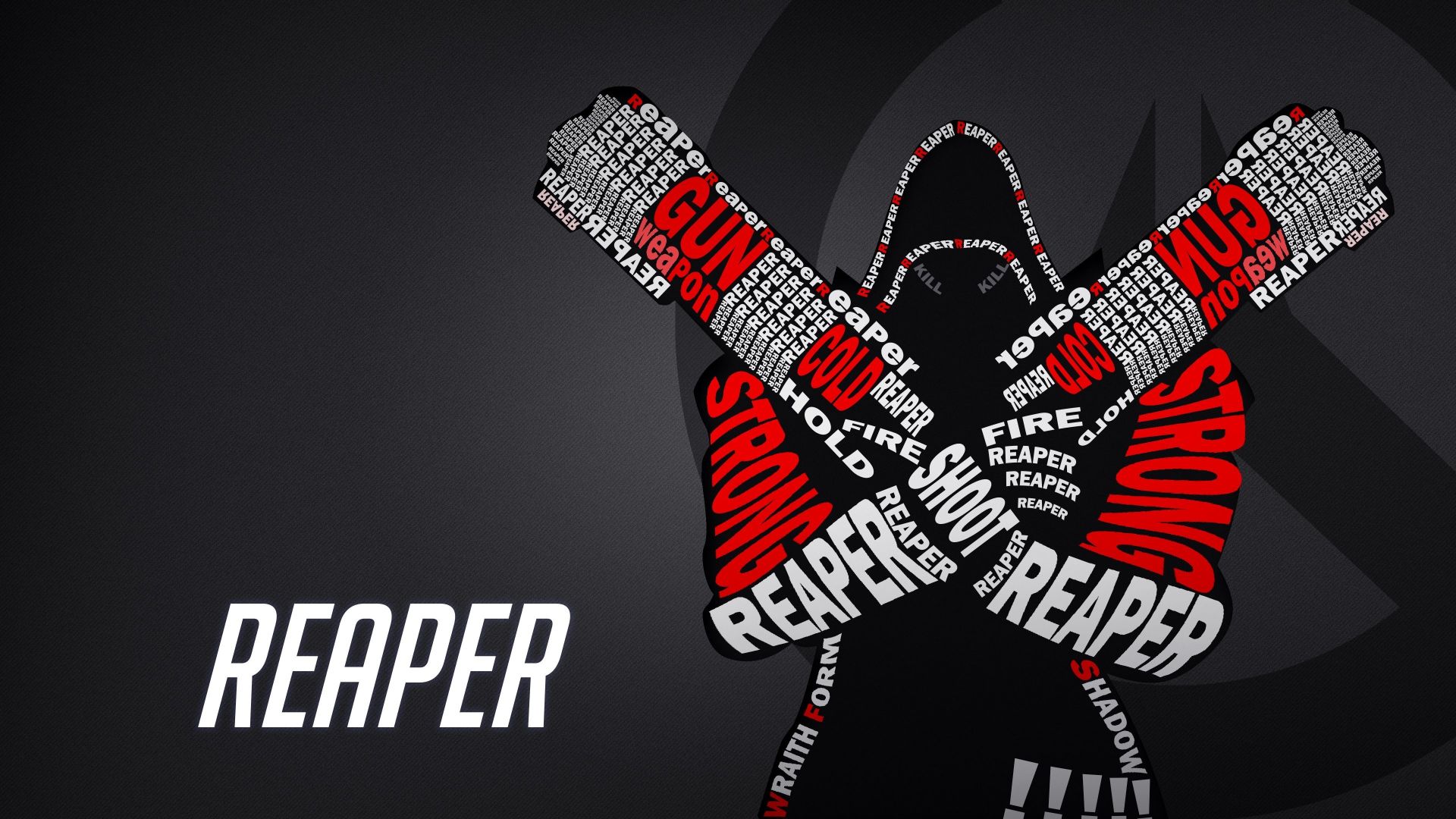 Wallpaper Reaper, typography, overwatch, 4k