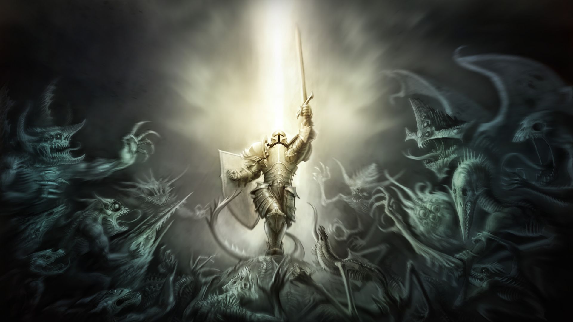 Wallpaper Diablo 3 video game, crusader, armor, warrior