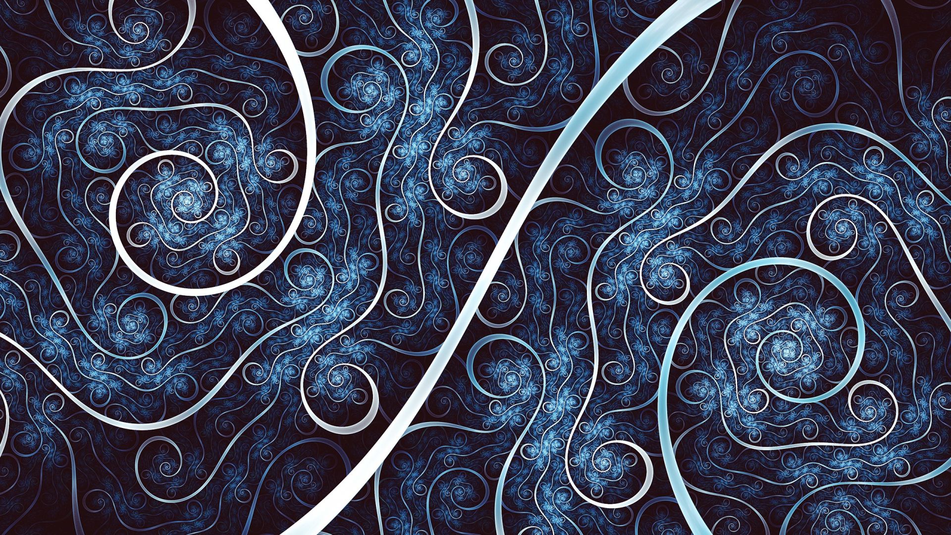 Wallpaper Blue, fractal, pattern, abstract