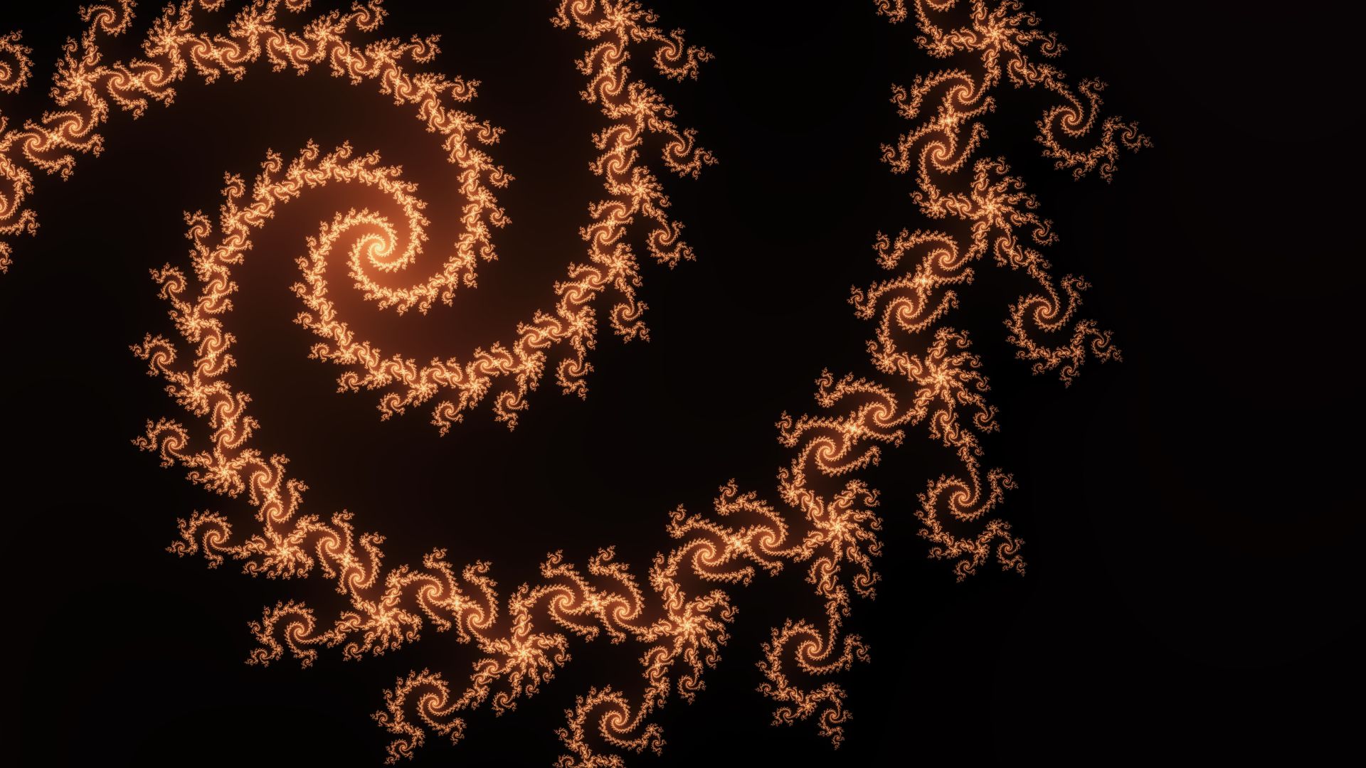 Wallpaper 3d fractal artwork of spirals
