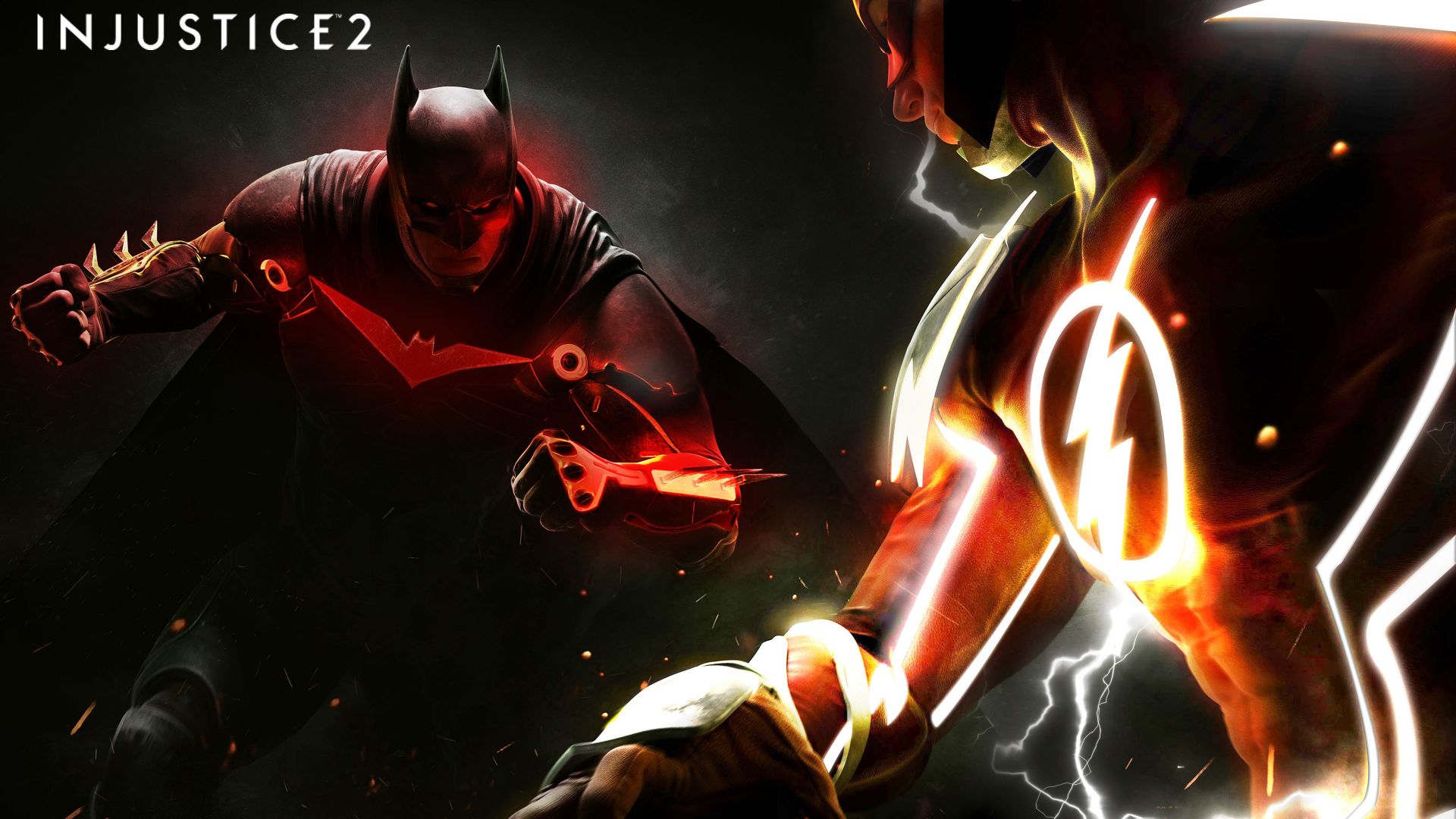 Wallpaper Injustice 2, poster, batman vs flash, 4k