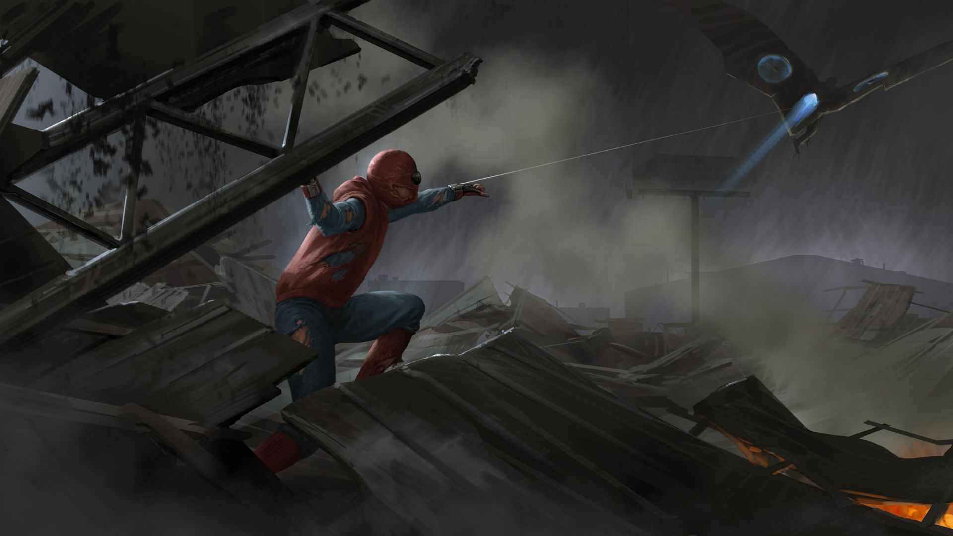 Wallpaper Spider-man: homecoming, movie, art, 4k