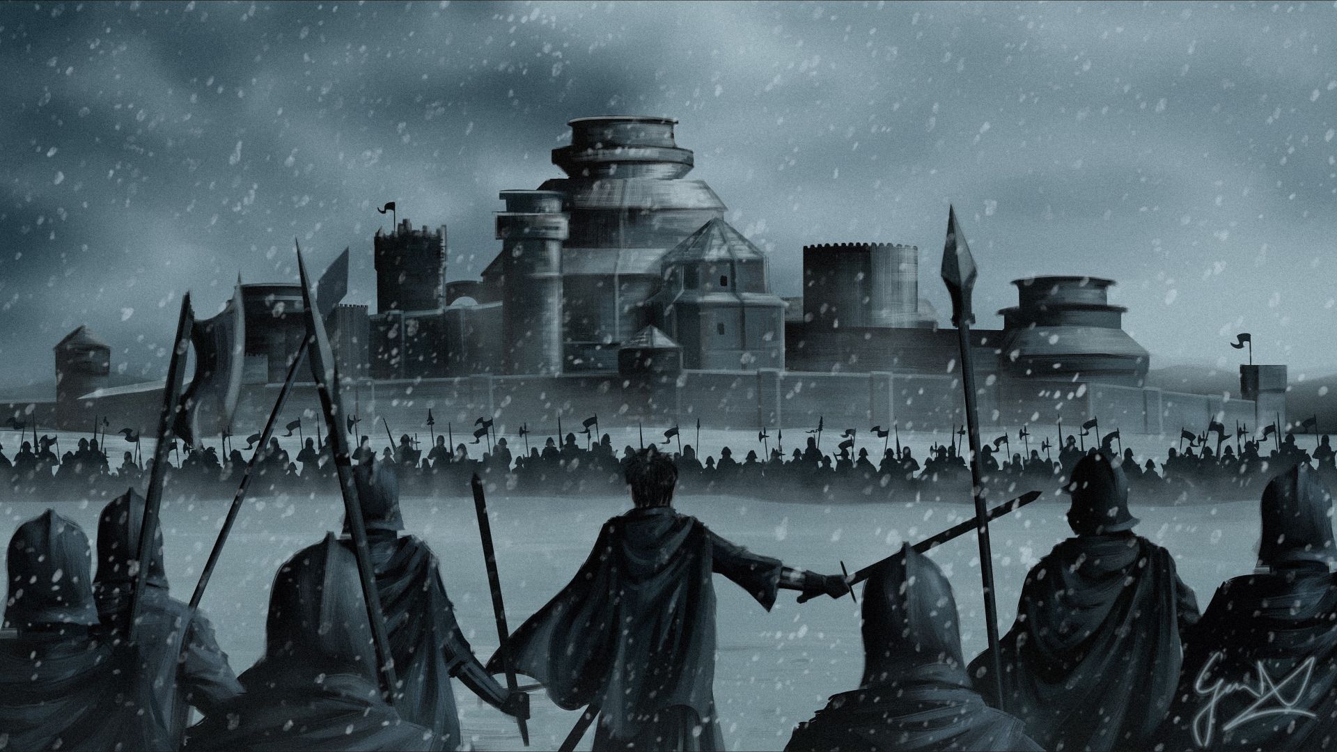 Desktop Wallpaper Game Of Thrones, Fan Art, Battleground, Winterfall, 4k,  Hd Image, Picture, Background, D36437