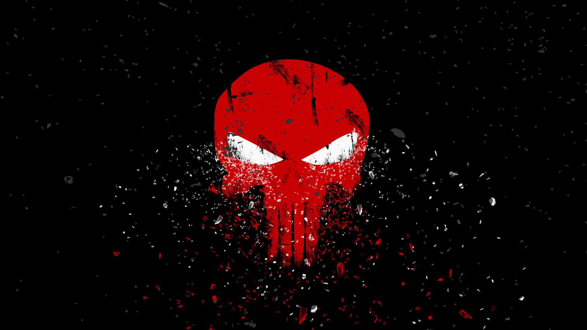 Wallpaper Punisher, logo, dark, skull, 4k