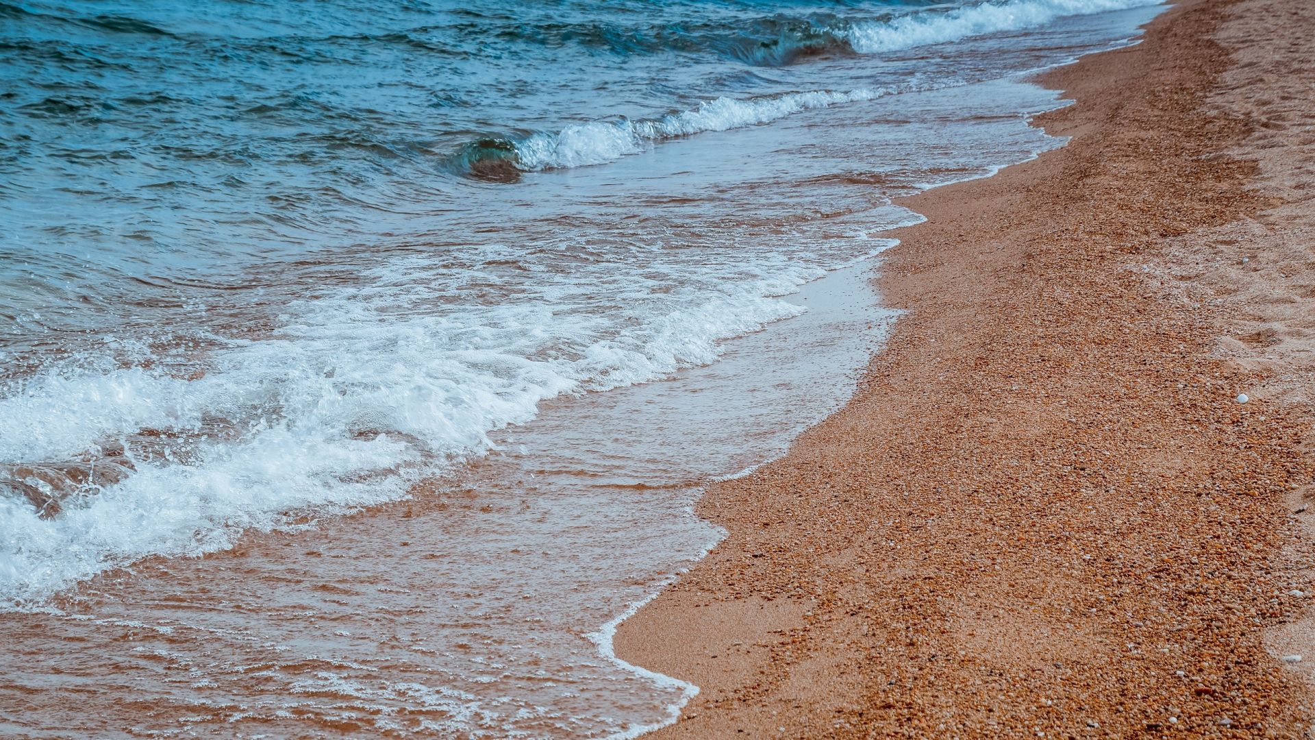 Wallpaper Sea waves, beach, sand