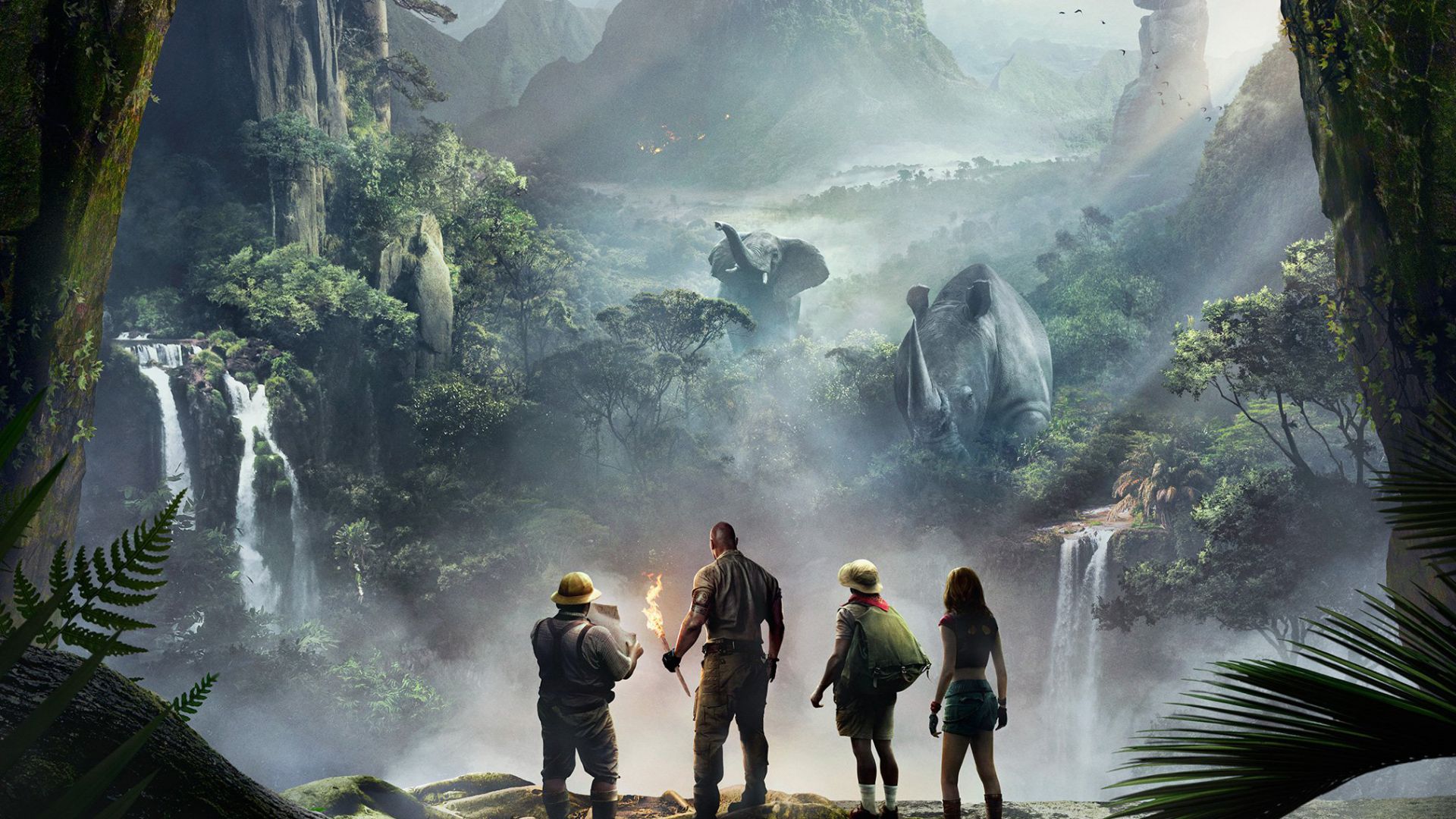 Wallpaper Jumanji: Welcome to the Jungle, 2017 movie, forest