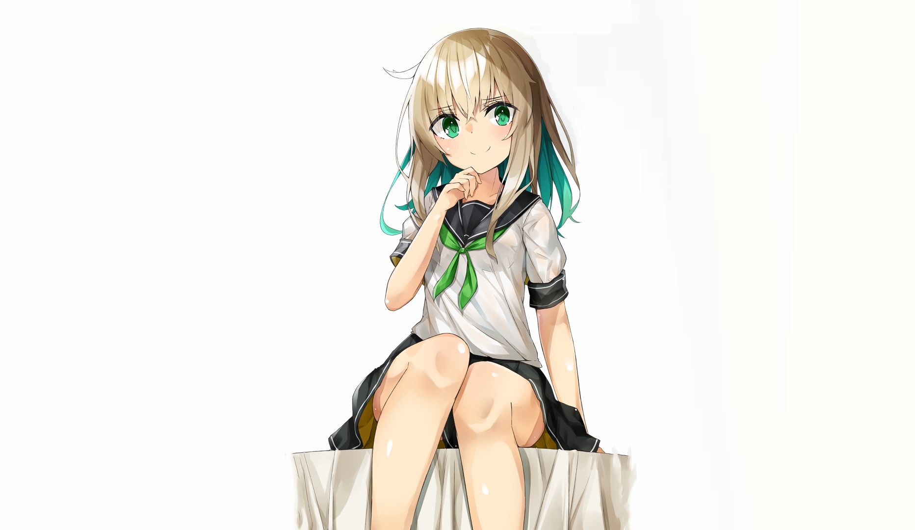 Download Google Anime Girl Sitting Wallpaper  Wallpaperscom