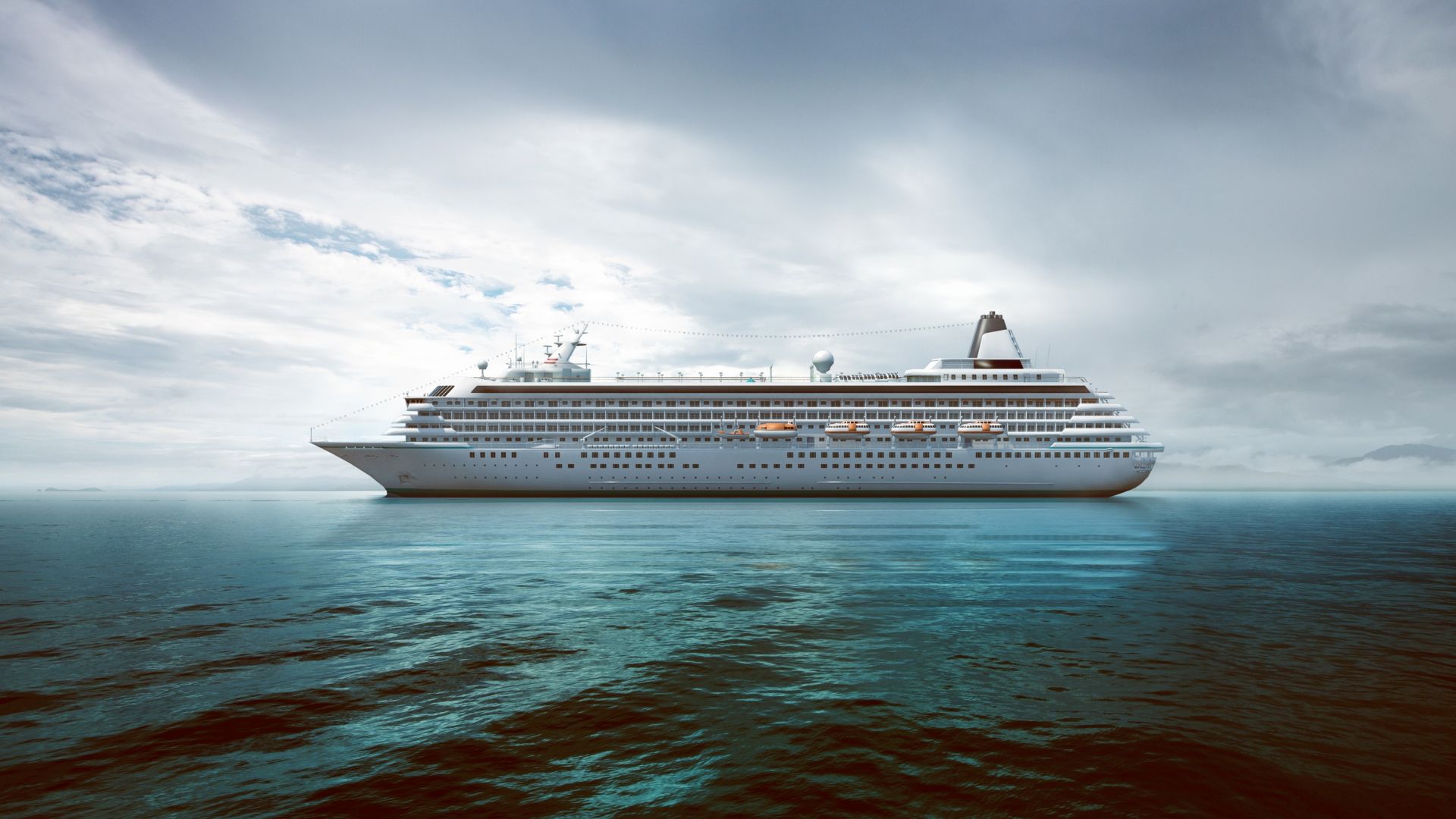 Wallpaper Cruise, ship, vehicles, sea, 4k
