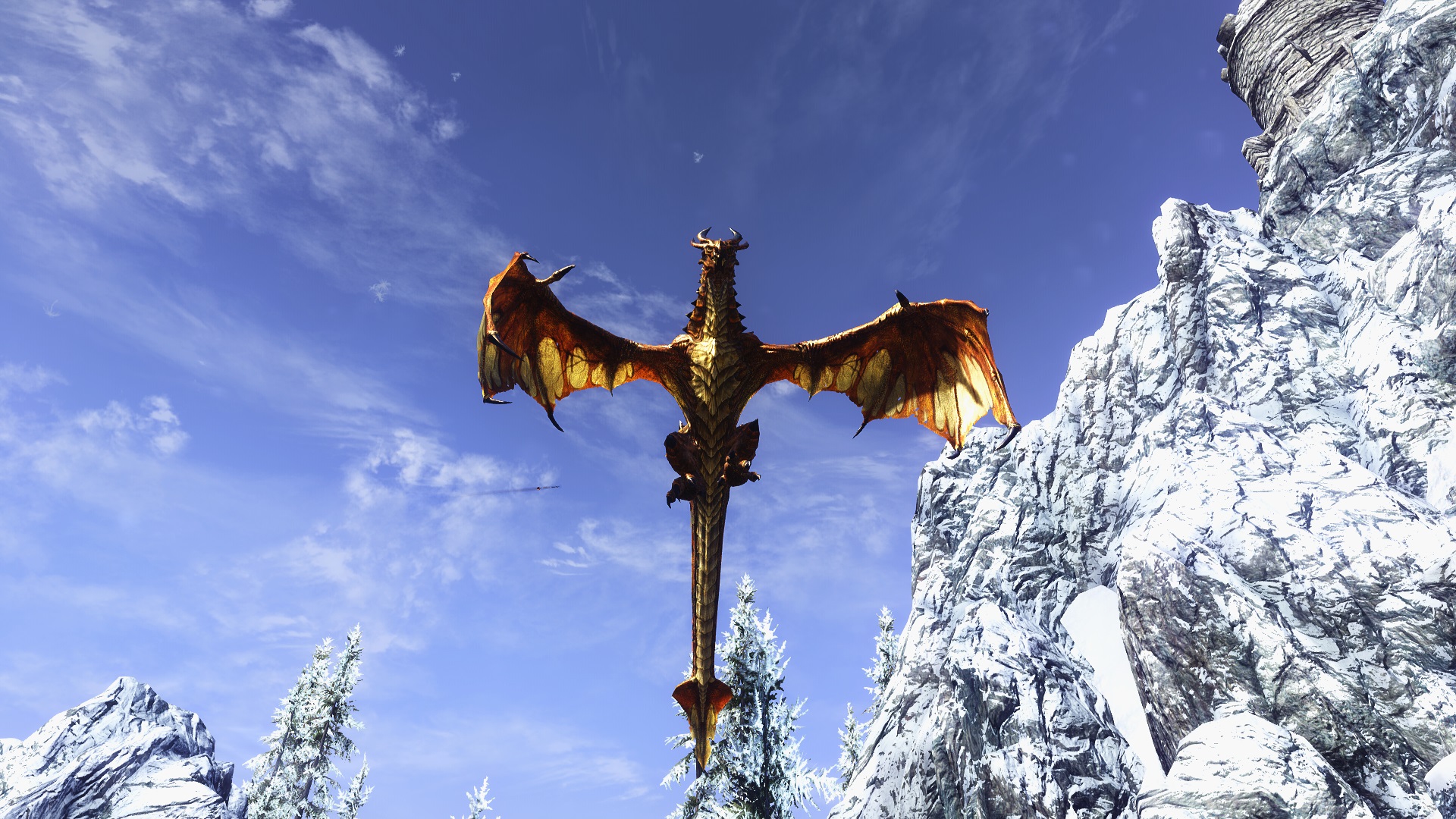 Wallpaper The Elder Scrolls V: Skyrim, video game, dragon