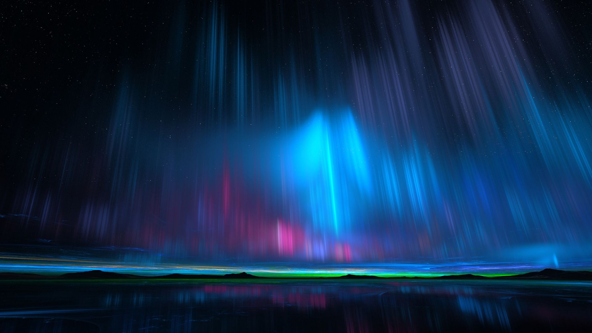 Wallpaper Aurora Borealis, lights, night, Northern Lights