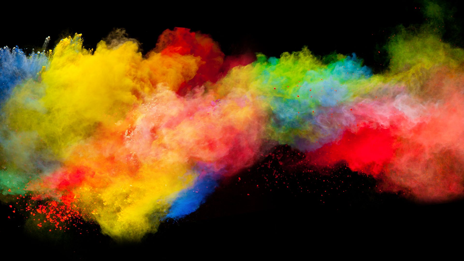 Wallpaper Colorful, powder explosion