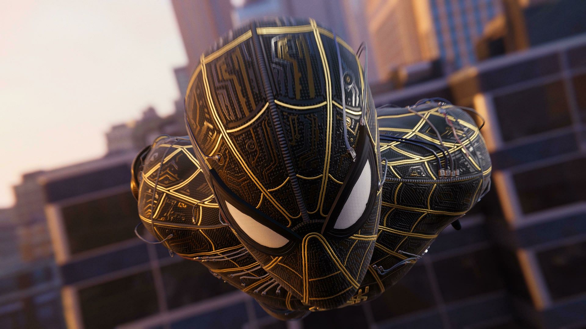 Wallpaper Black suit, Spider-man Miles Morales, dive