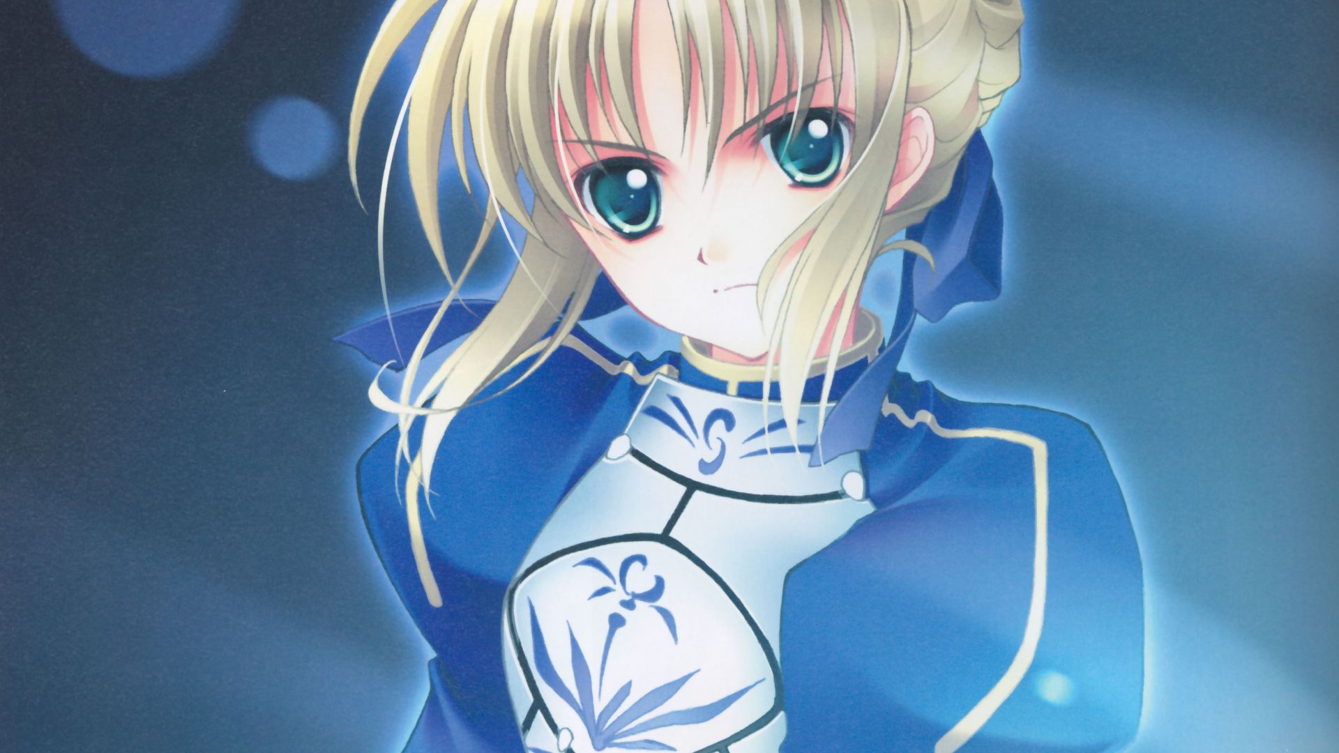 Wallpaper Saber, blue dress, Fate/Stay Night, anime
