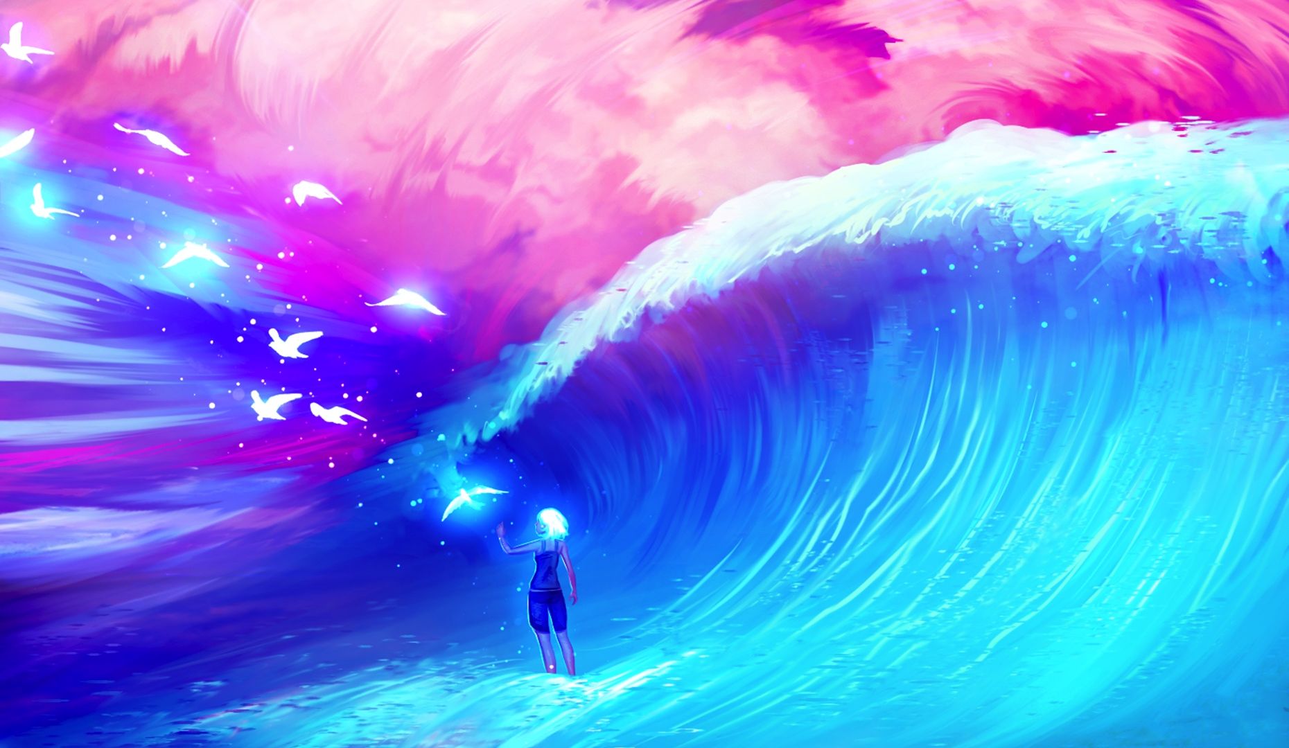 Art print- Fan Art of Anime and the Wave – Sharon Leung Art