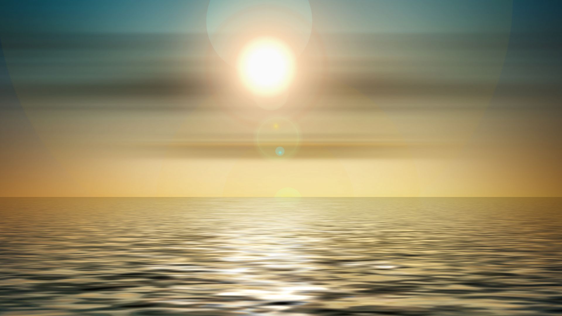 Wallpaper Sunset, sea, skyline, sky, abstract