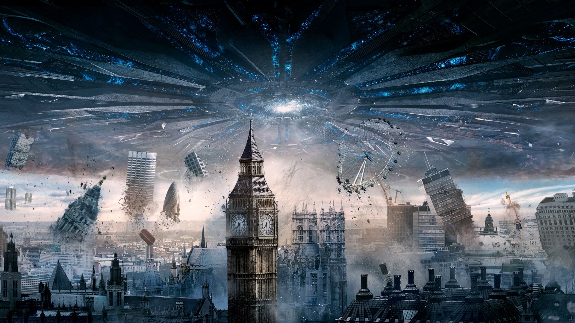 Wallpaper Independence Day: Resurgence, alien invasion, London, city, movie, 5k