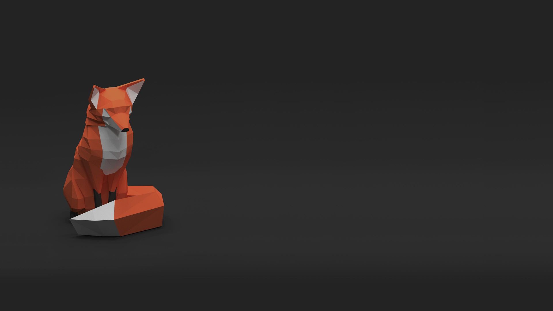Wallpaper Low poly, fox, animal, abstract