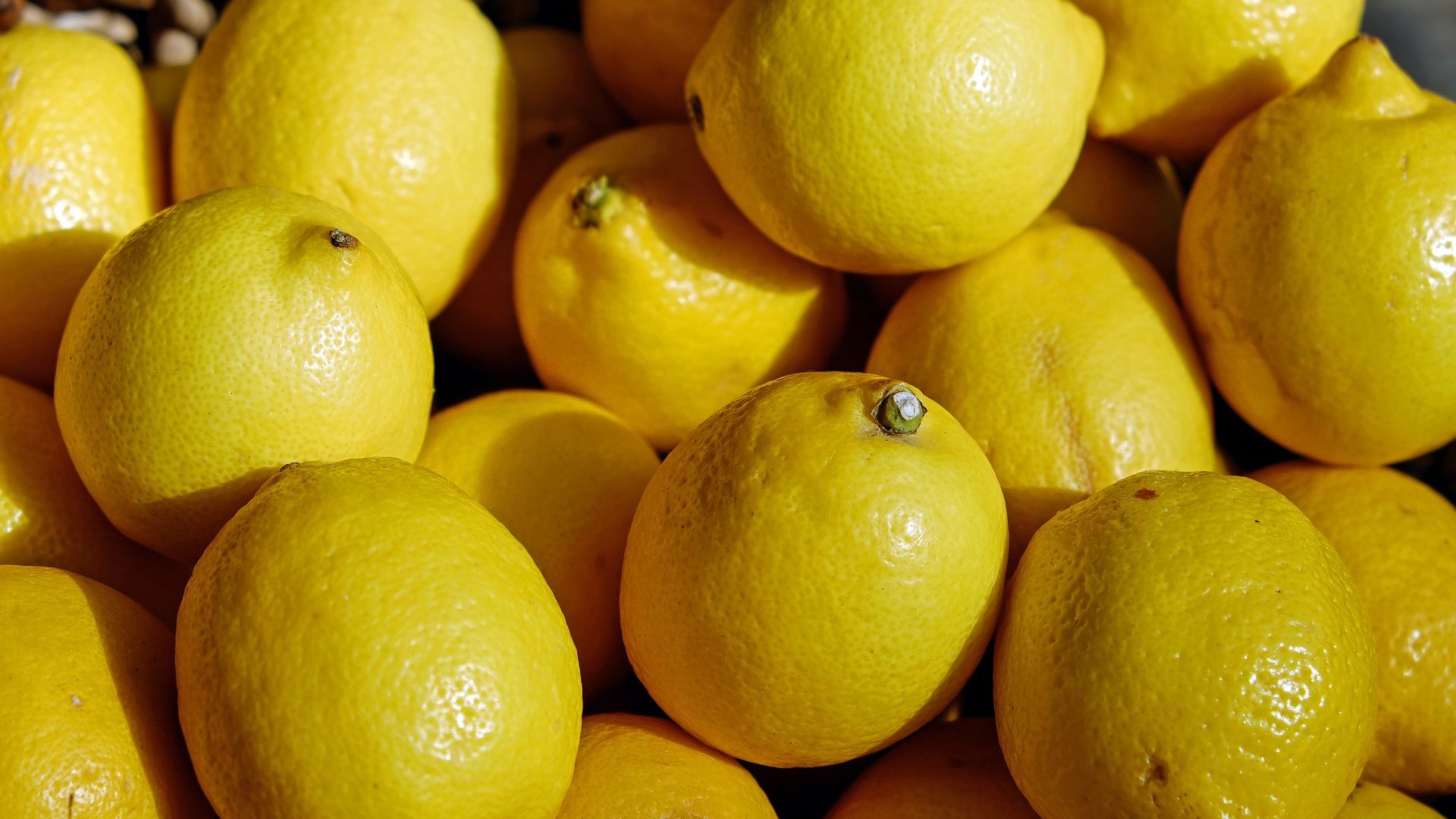 Wallpaper Lemons fruits, yellow