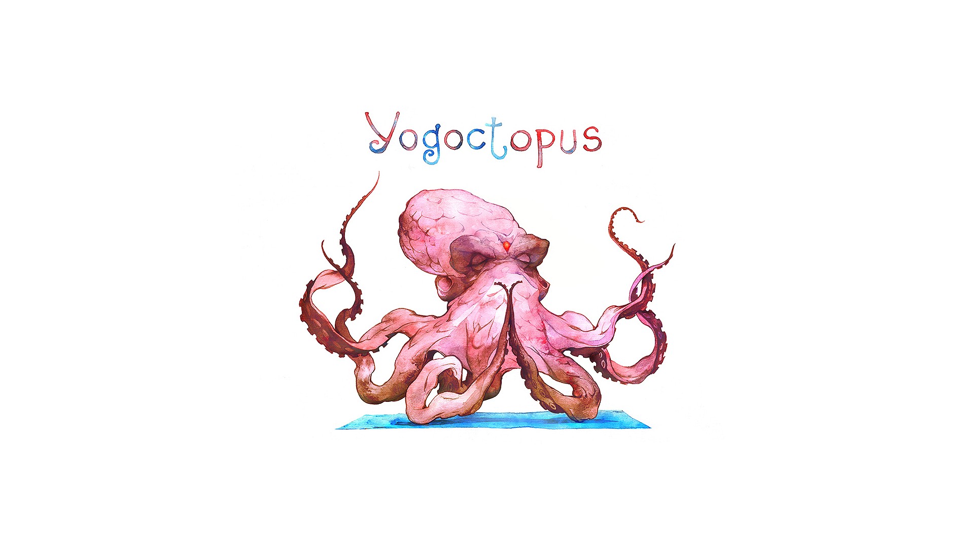 Wallpaper Octopus, yoga, meditation, art