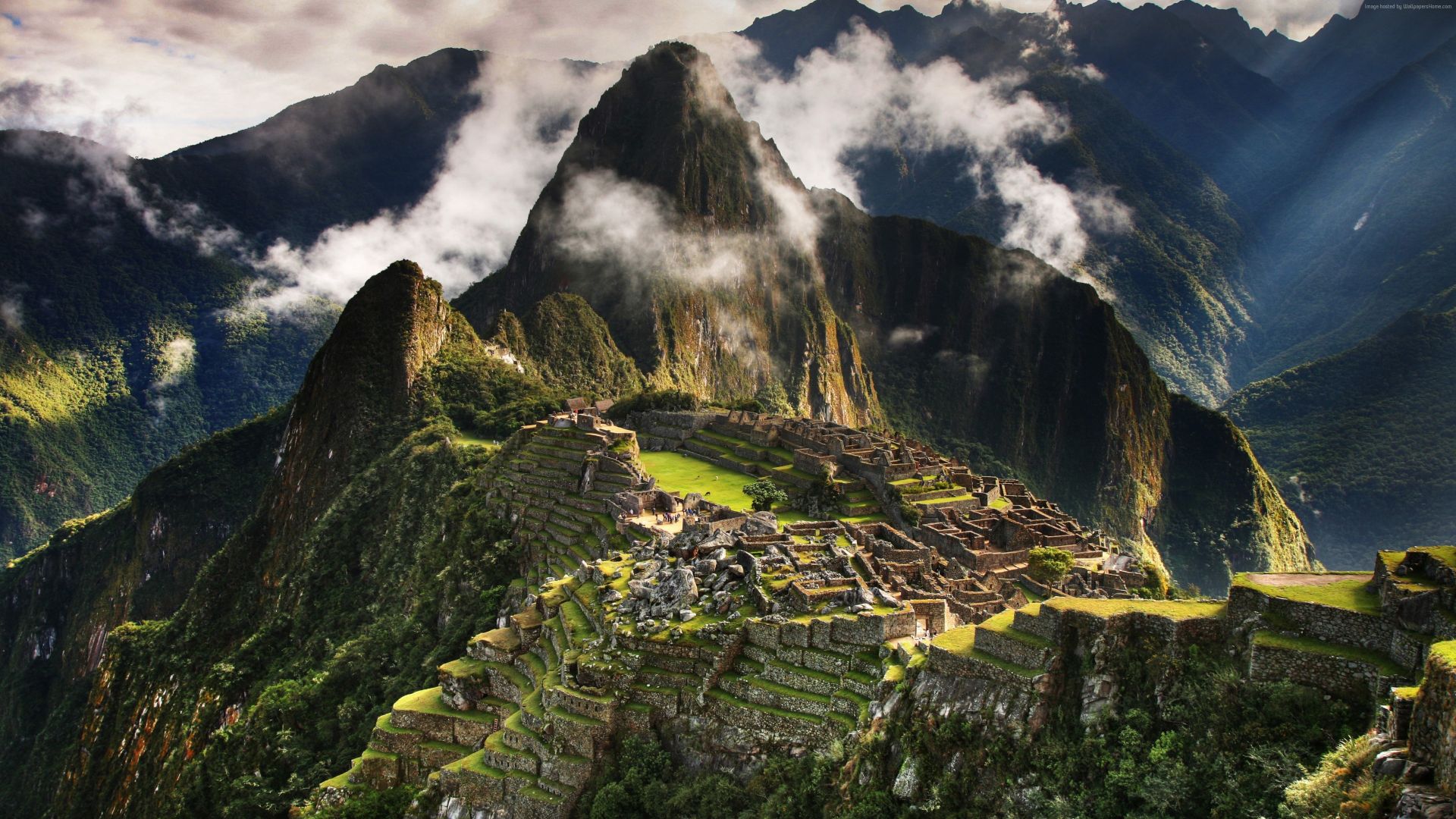 Wallpaper Machu picchu in Andes mountains nature