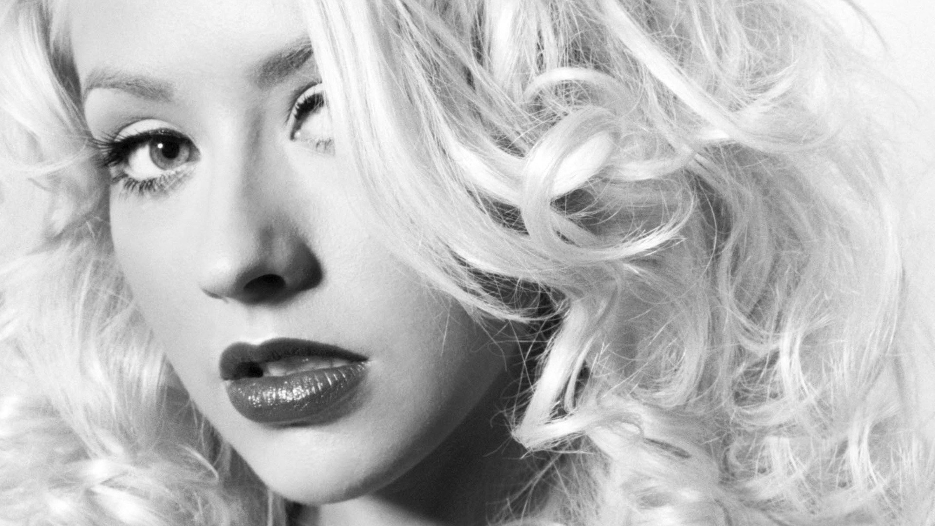 Wallpaper Monochrome, Singer, Christina Aguilera