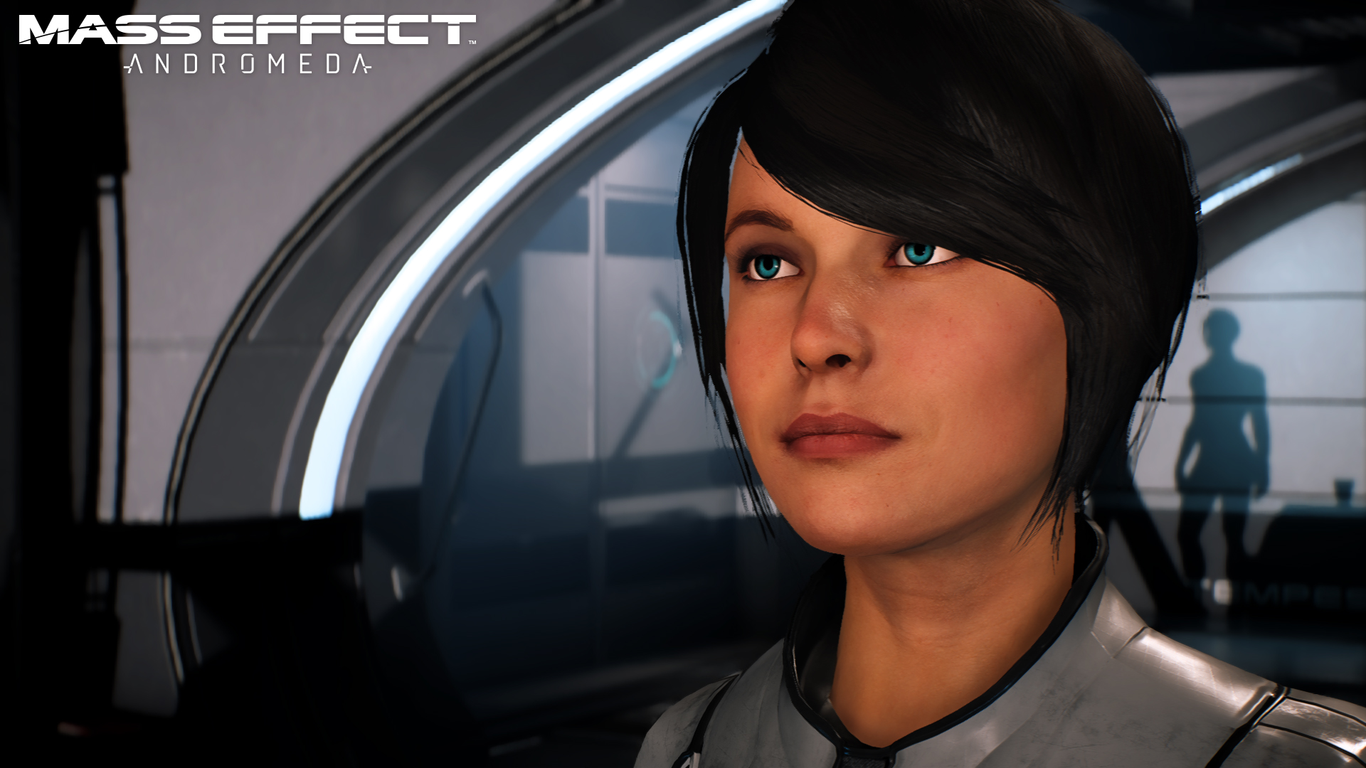 Wallpaper Sara Ryder, Mass Effect: Andromeda, face, video game